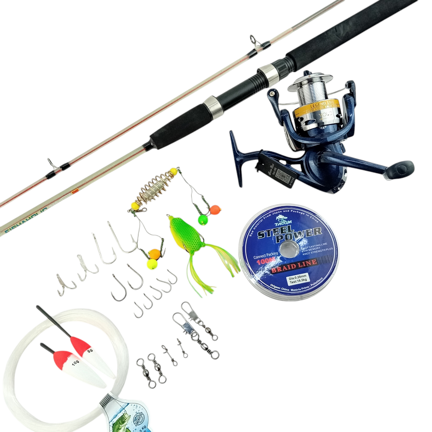 2000 Rs Affordable Beginner Fresh Water Fishing Rod and Reel Complete Combo