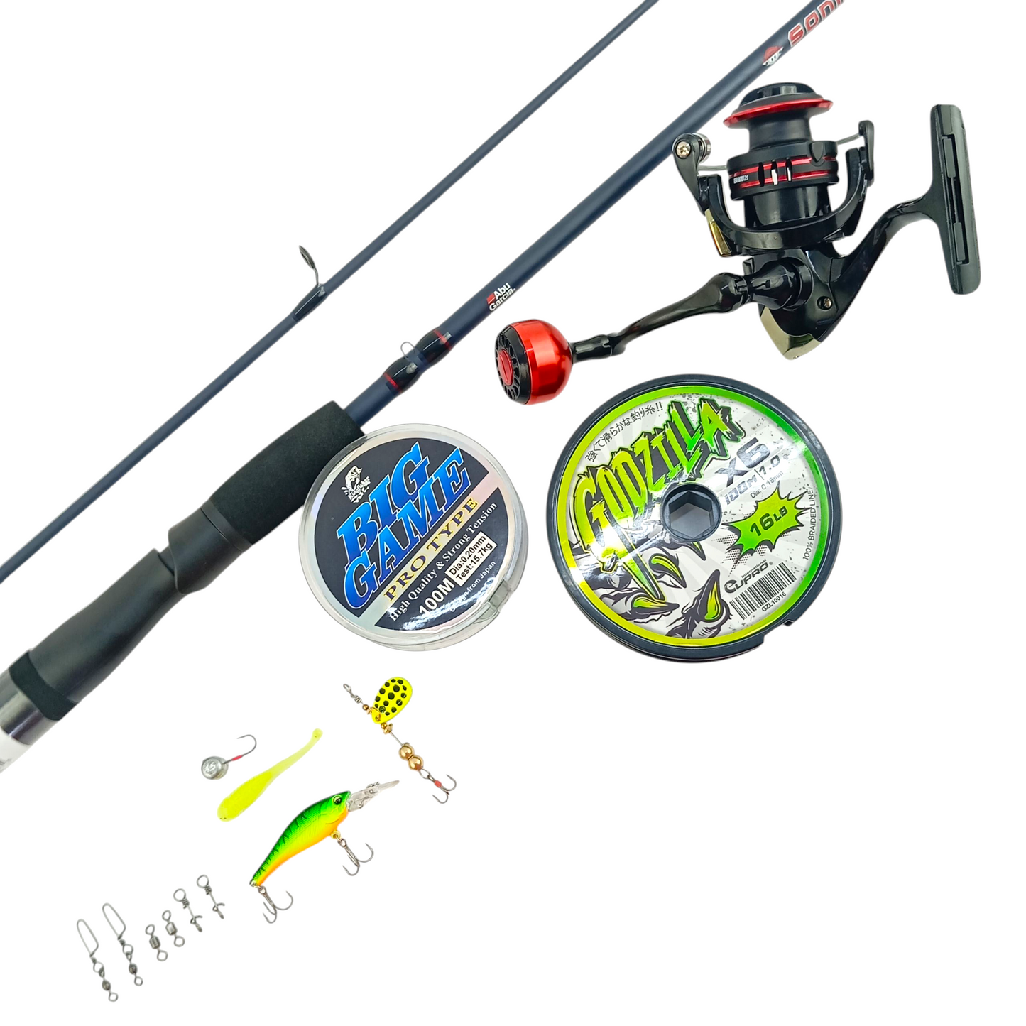 Abu Garcia Sonic Max 7ft Budget Friendly Ultralight Freshwater and Saltwater Fishing Combo