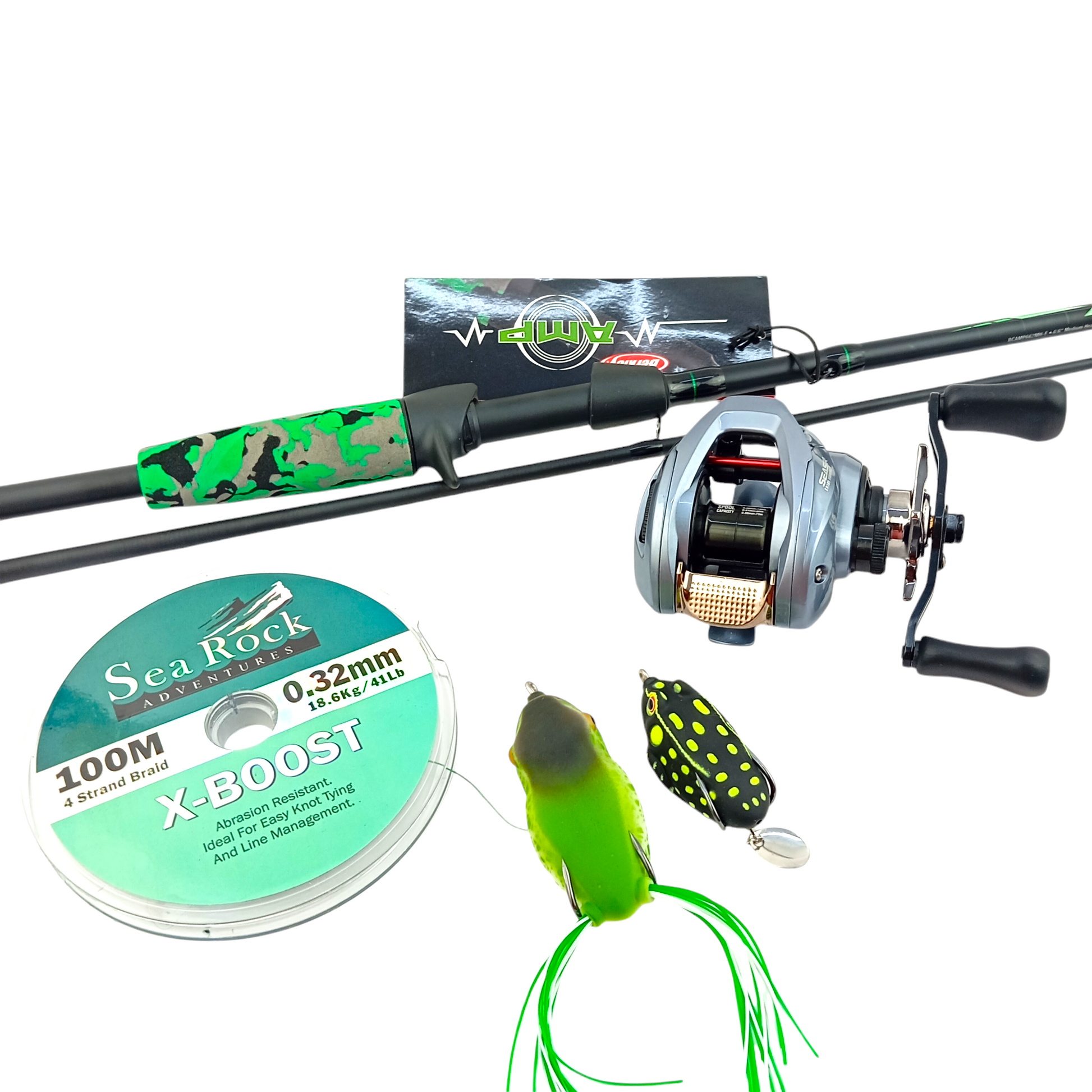 Baitcasting Fresh Water Fishing Combo Close Up Image