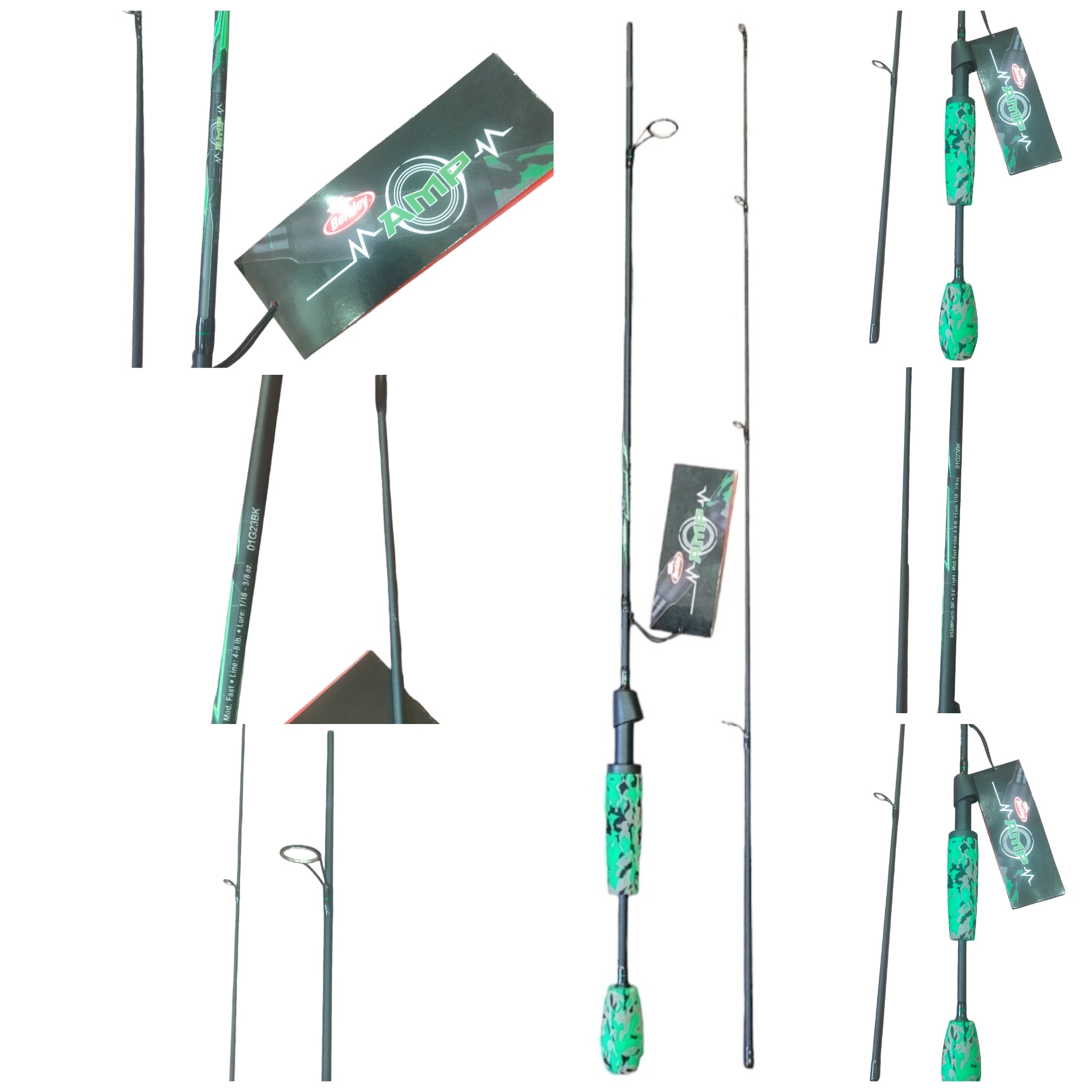 Berkley AMP ft Ultra light Spinning Fishing Rod 2-10 gms 80gms