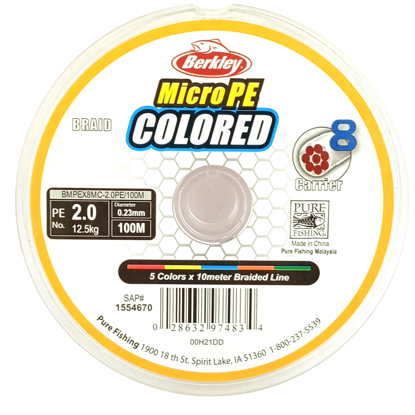 Berkley Micro PE Braid 8X Colored Connected Spools 0.23mm 20lb Main Image