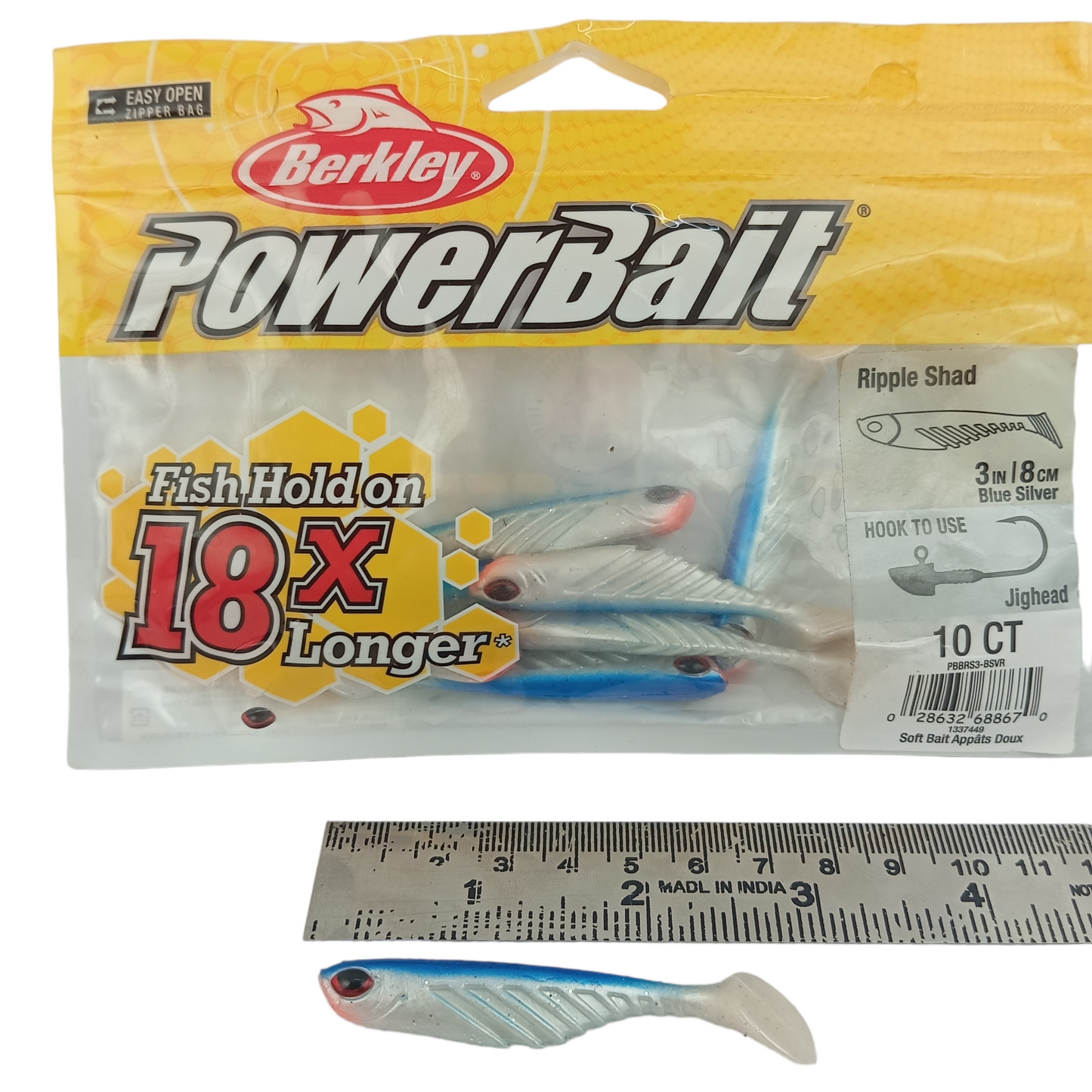 Berkley PowerBait Ripple Shad Soft Fishing Lure 8cm|3inch/2.68g- Single PC