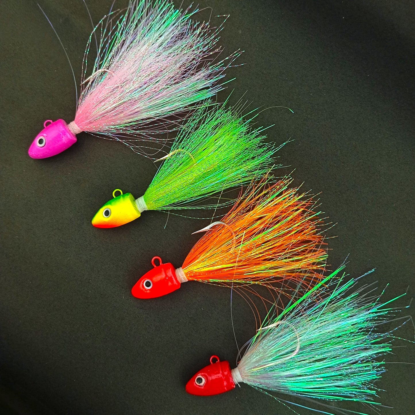 Bucktail Jig Hand Made- 45gms| 6cm |5/0 Hooks- Single Pc