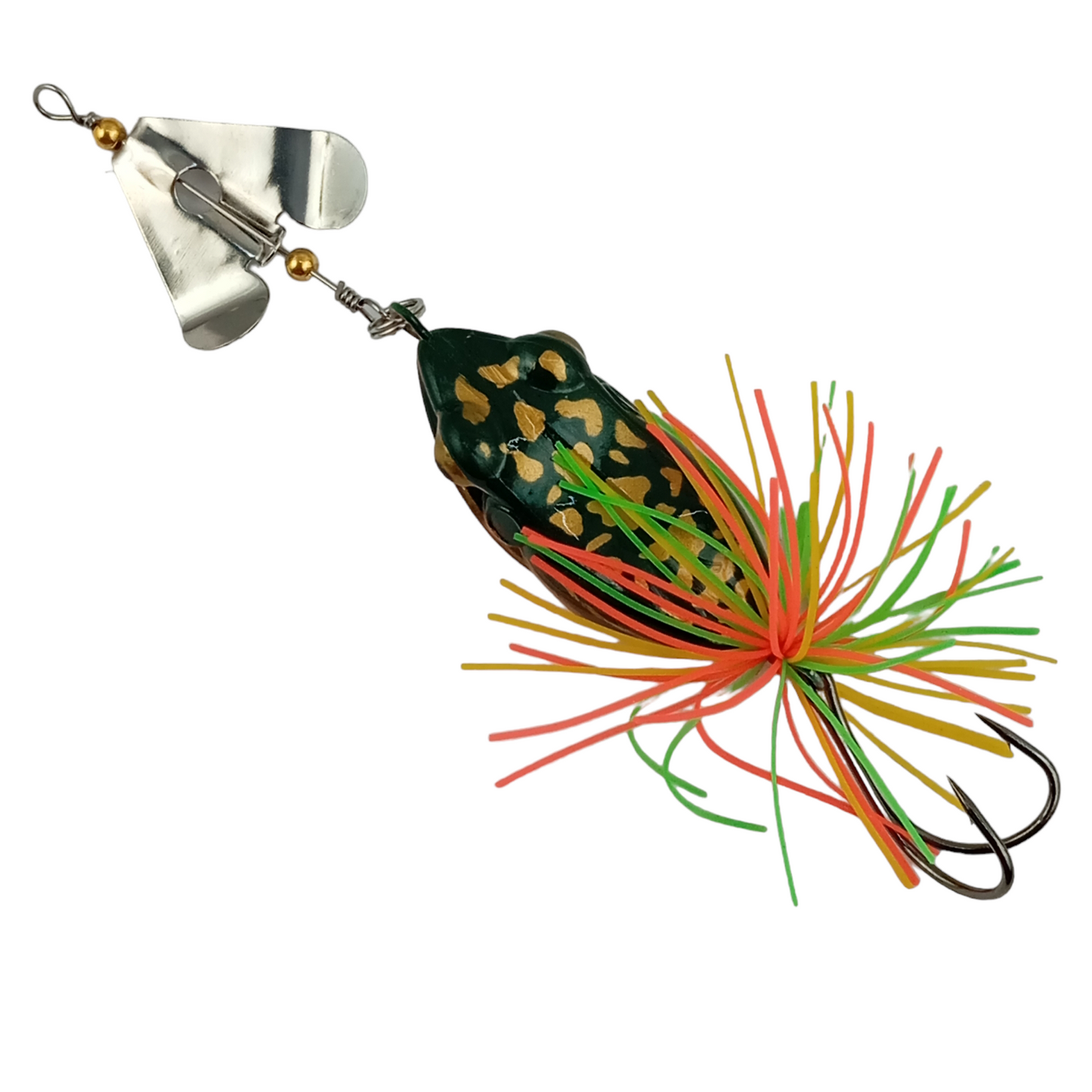 Buzz Bait Frog Lure With Rattle | 14.5cm/11gm Gold Color image
