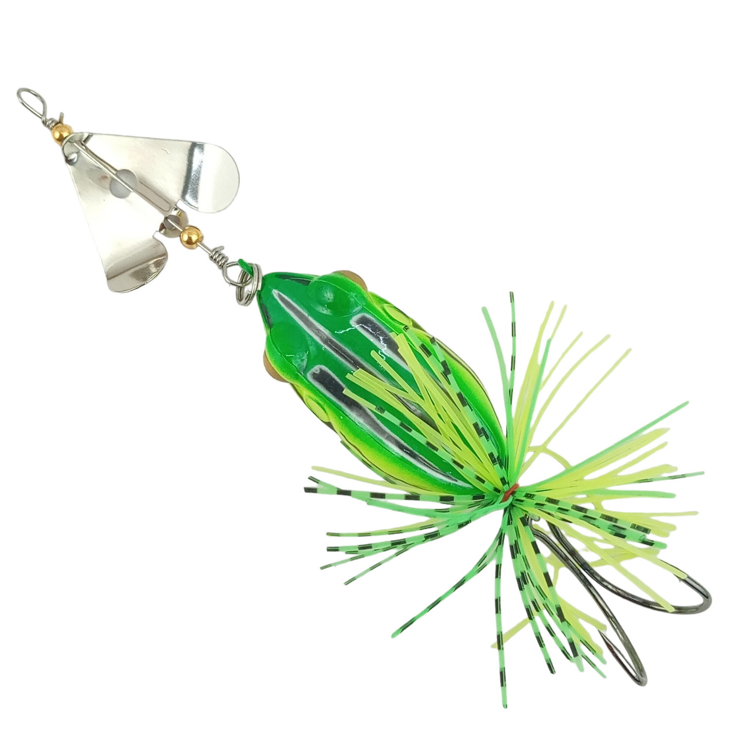 Buzz Bait Frog Lure With Rattle | 14.5 Green Color Imagecm/11gm