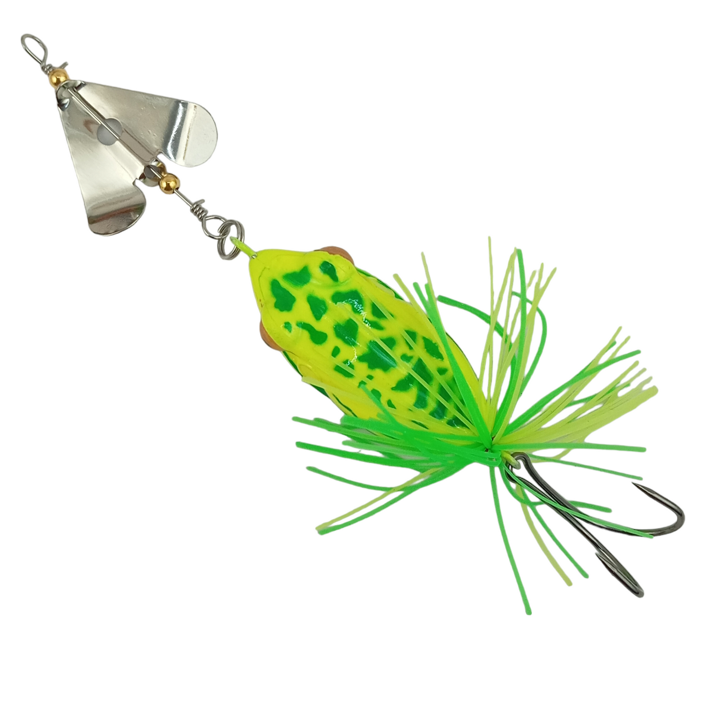 Buzz Bait Frog Lure With Rattle | 14.5cm/11gm light green color image