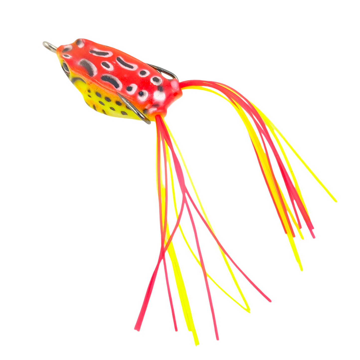Fishing Frog Lure 12gms 5.5cm Red Yellow Close Up Image