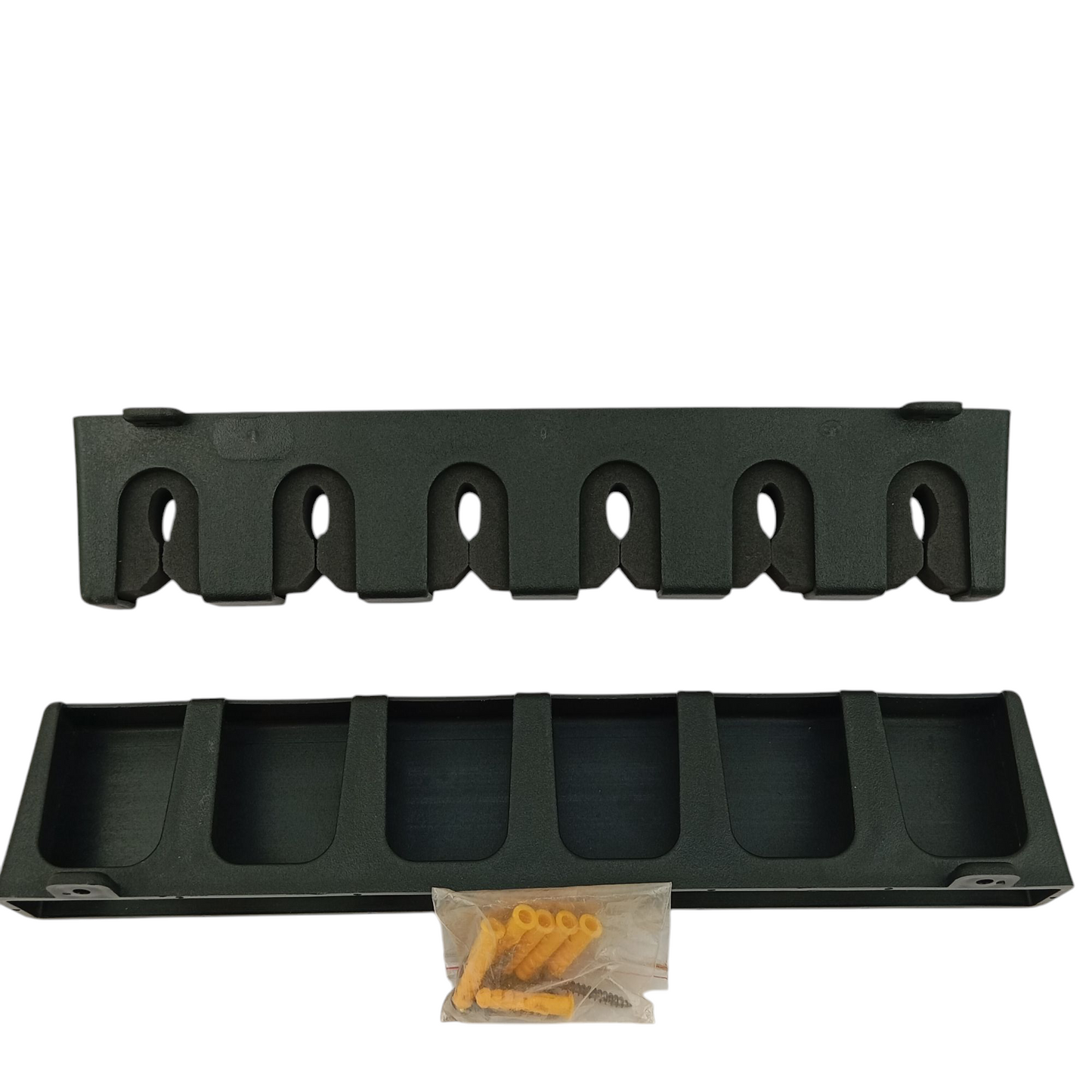 Fishing Rod Wall Mount -6 Rods -2 Parts With Screws & Mounting Cushion