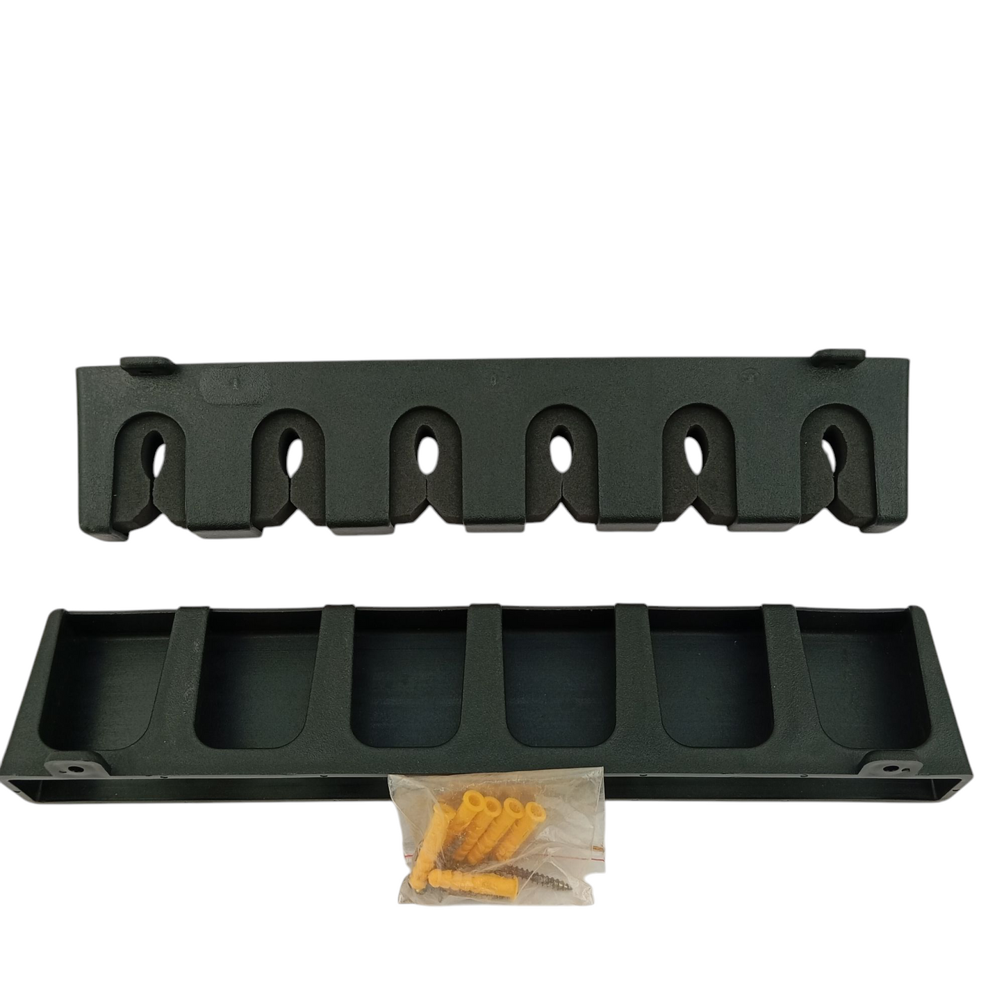 Fishing Rod Wall Mount -6 Rods -2 Parts With Screws & Mounting Cushion