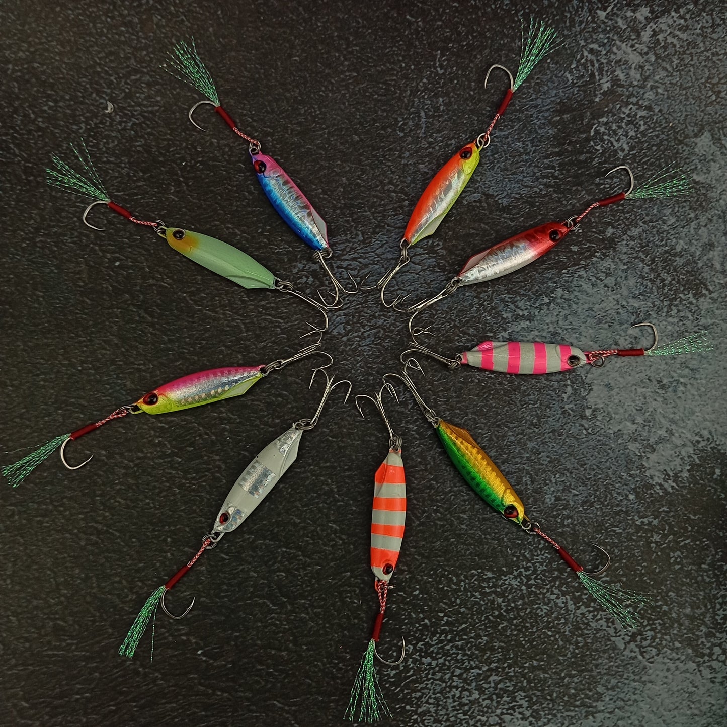 Pushpa Jigs Lure with Single Assist and Treble Hooks | 30gms