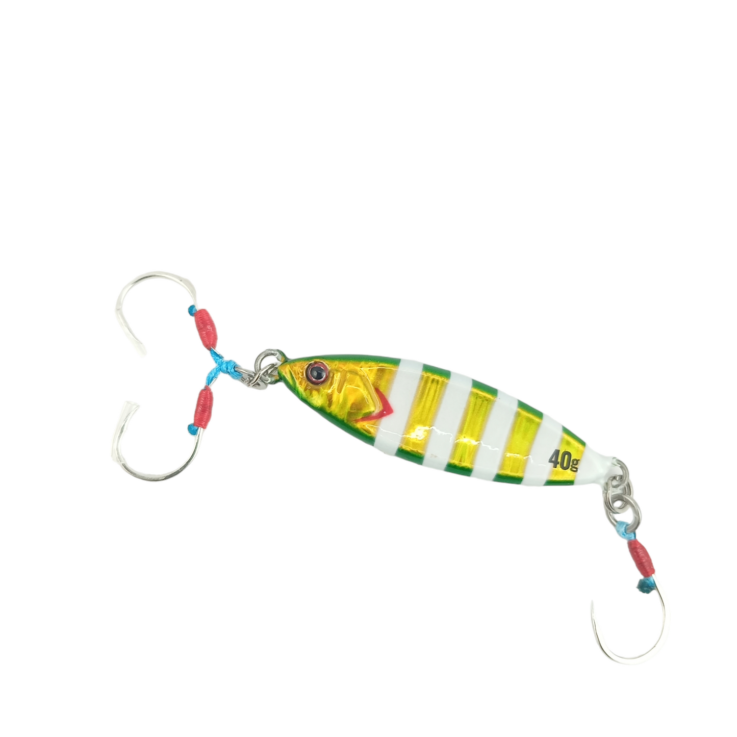 Jackall Flag Trap Leaf 40g Super Light Jig Fishing Lure Grikin Glowstripe MGM W HL Close Up Image