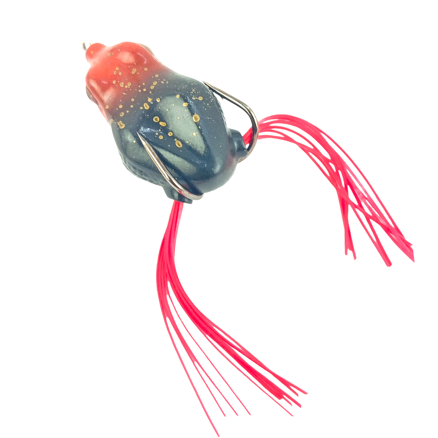 Jungle Frog Lure 10gms 5cm Black Red Head Close Up Image