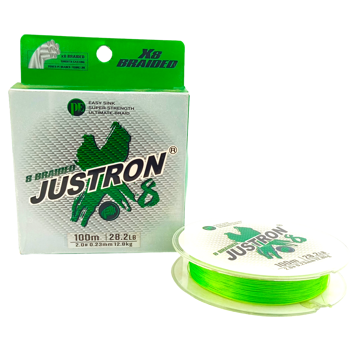 Justron 8X Braided Line 1oom-28.2Lb Fishing Line Close Image