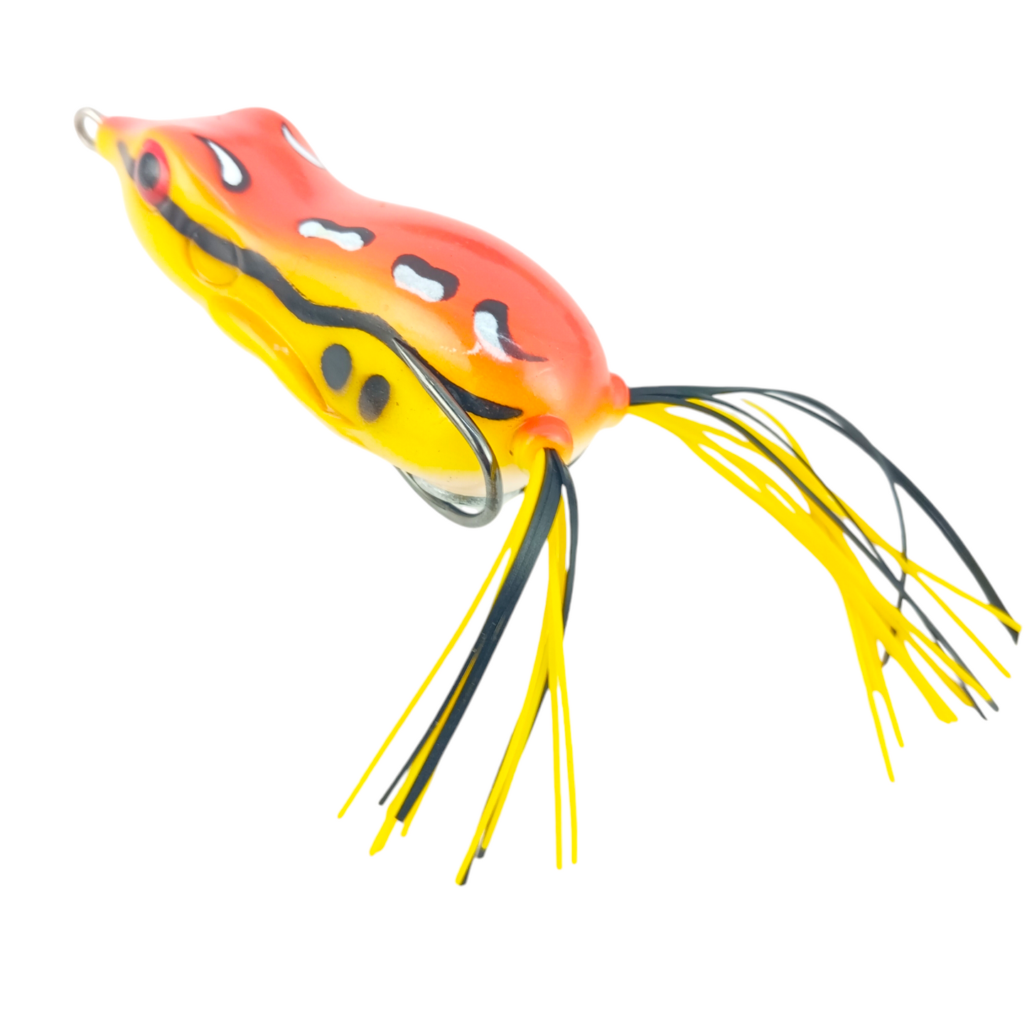 Long Casting Frog Fishing Lure 21gms 7cm Poison Yellow With Orange Close Up Image