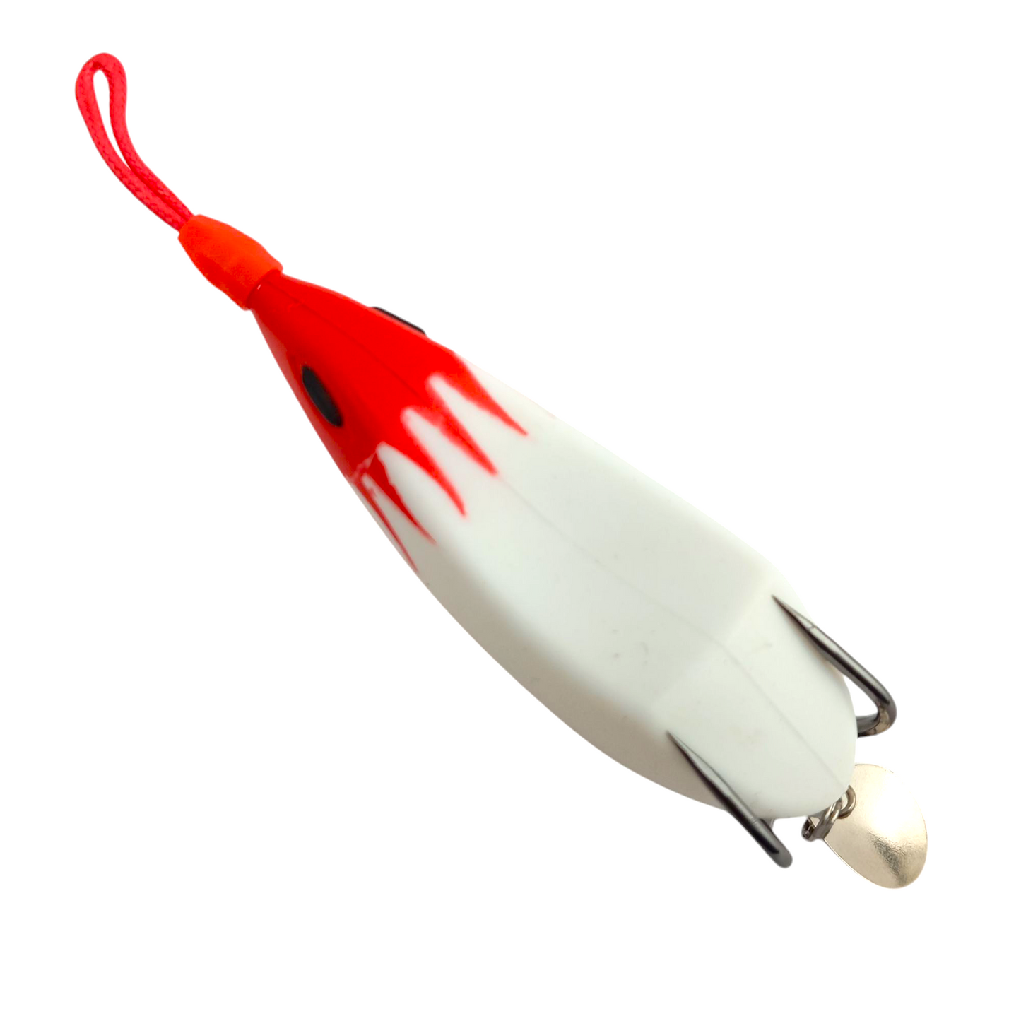 Long Casting Spinner Frog Lure 17gms 8cm White Red Head
