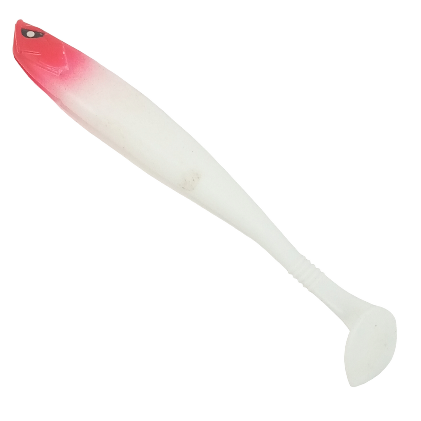 Lucky John 3D Basara Soft Swim 5 inch White Red Head Color-I02 Close Up Image