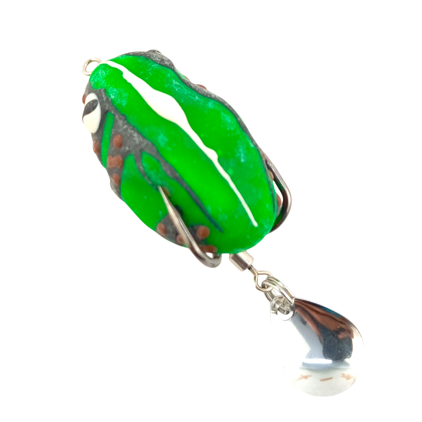 Lures Factory Hand Made Frog Lure Junko Rubber Frog 7gm 4cm- Green