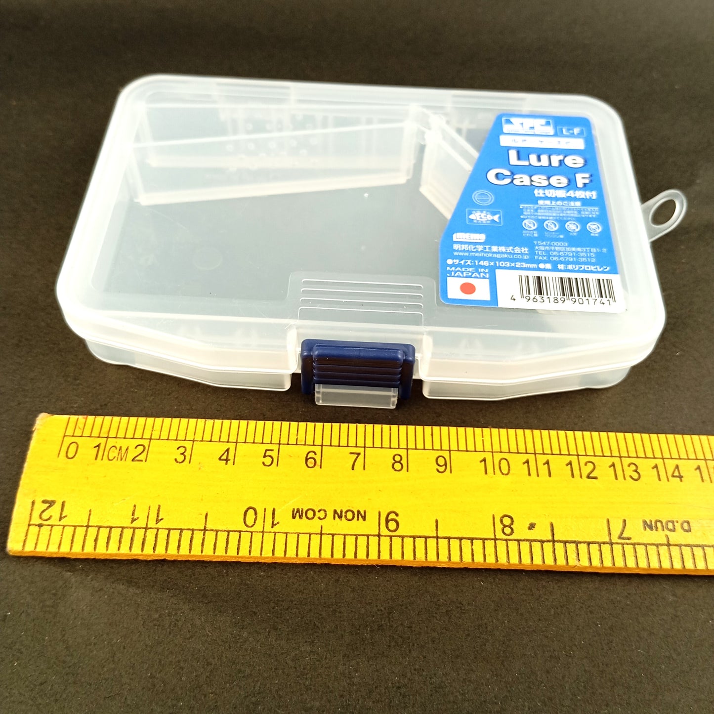 Meiho Lure Case F 5 Compartments Fishing Tackle Box Close Up Image
