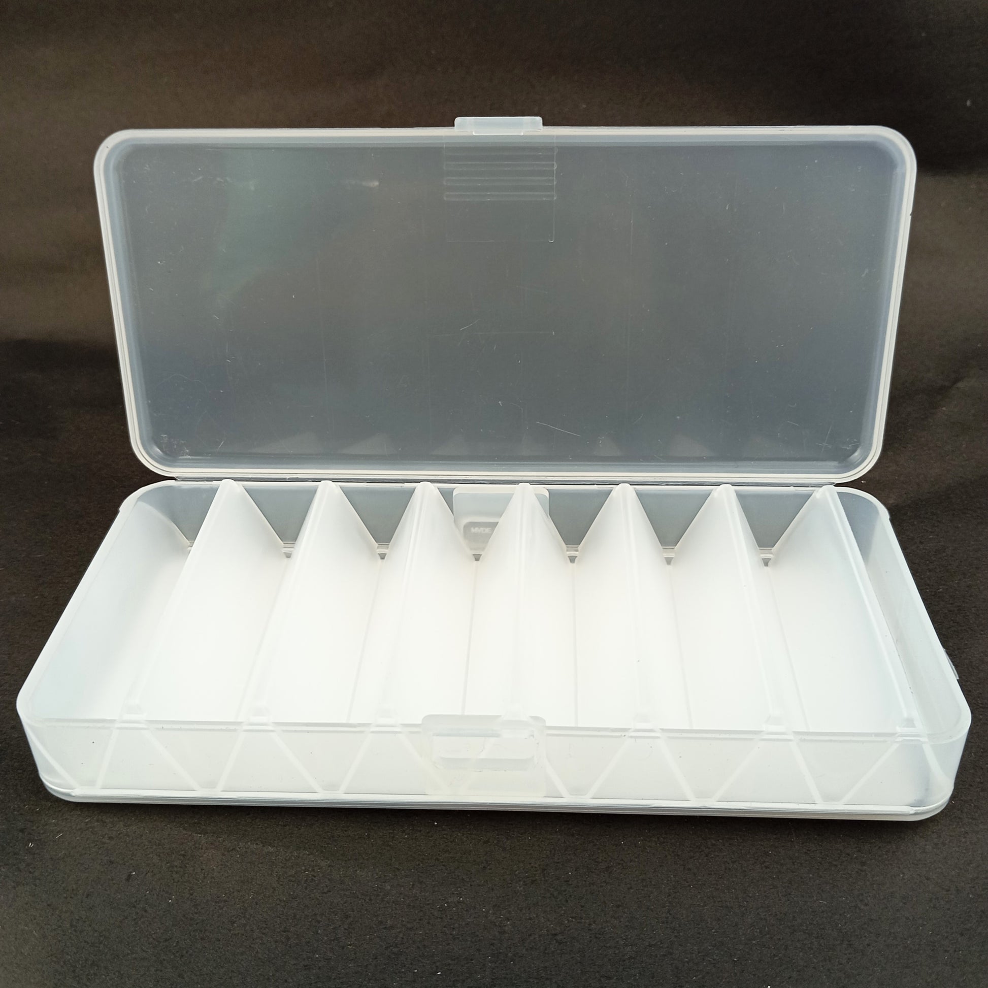 Meiho Reversible 85 - 14 Compartments Fishing Tackle Box open Close Up Image
