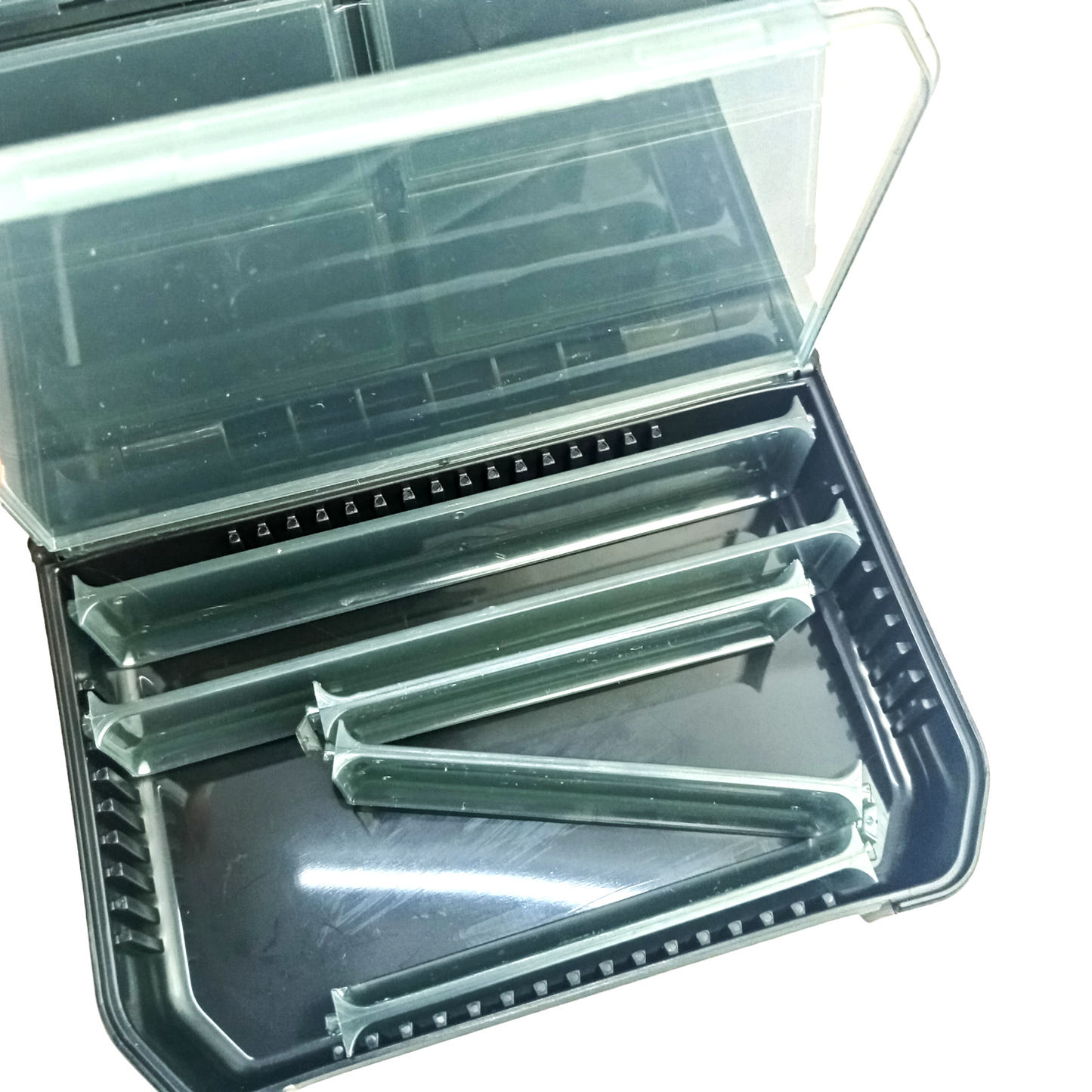 Meiho VS-318SD Made in Japan Tackle Box- Open Close Up Image