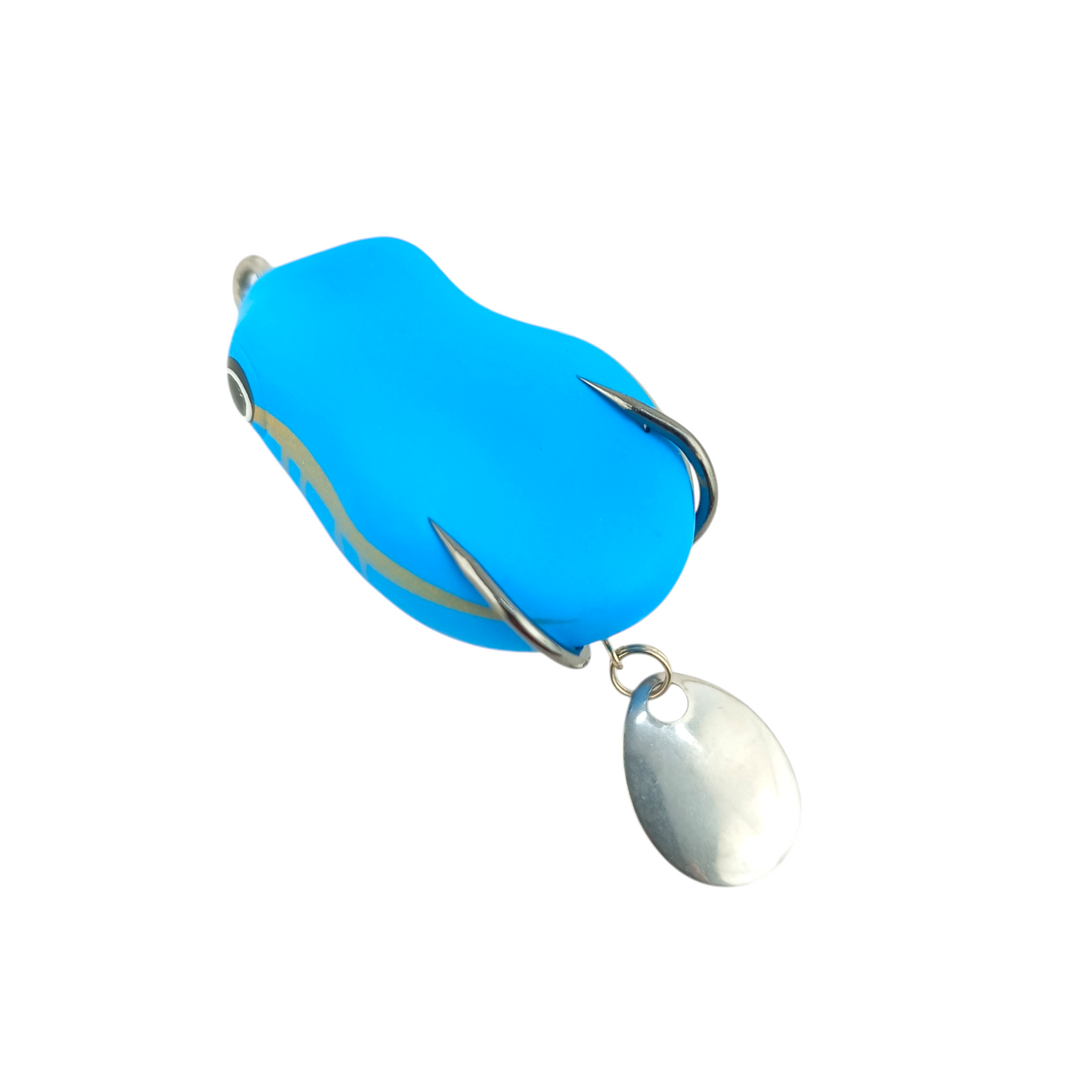 Morizo Mini Spinner Frog Lure 8.5gms 4.5cm Blue Close Up Image