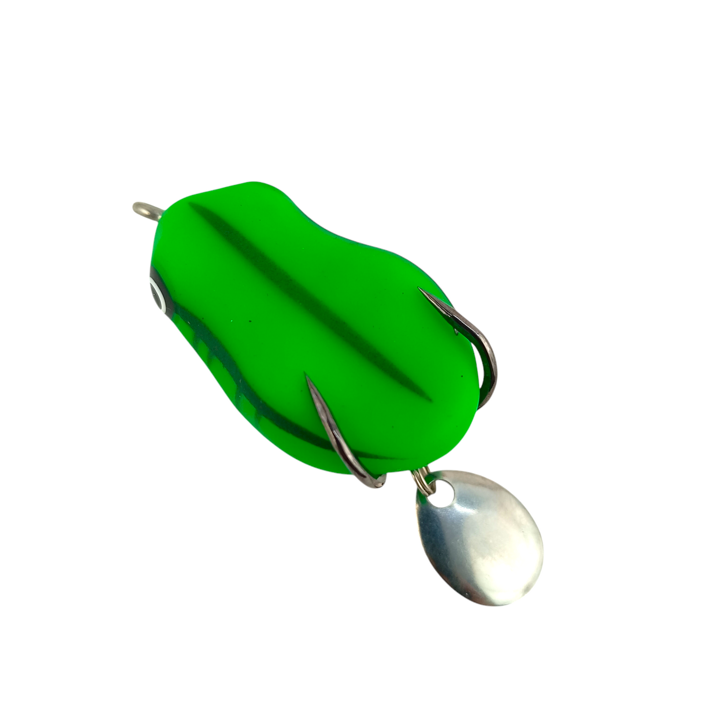 Morizo Mini Spinner Frog Lure 8.5gms 4.5cm Green Close Up Image