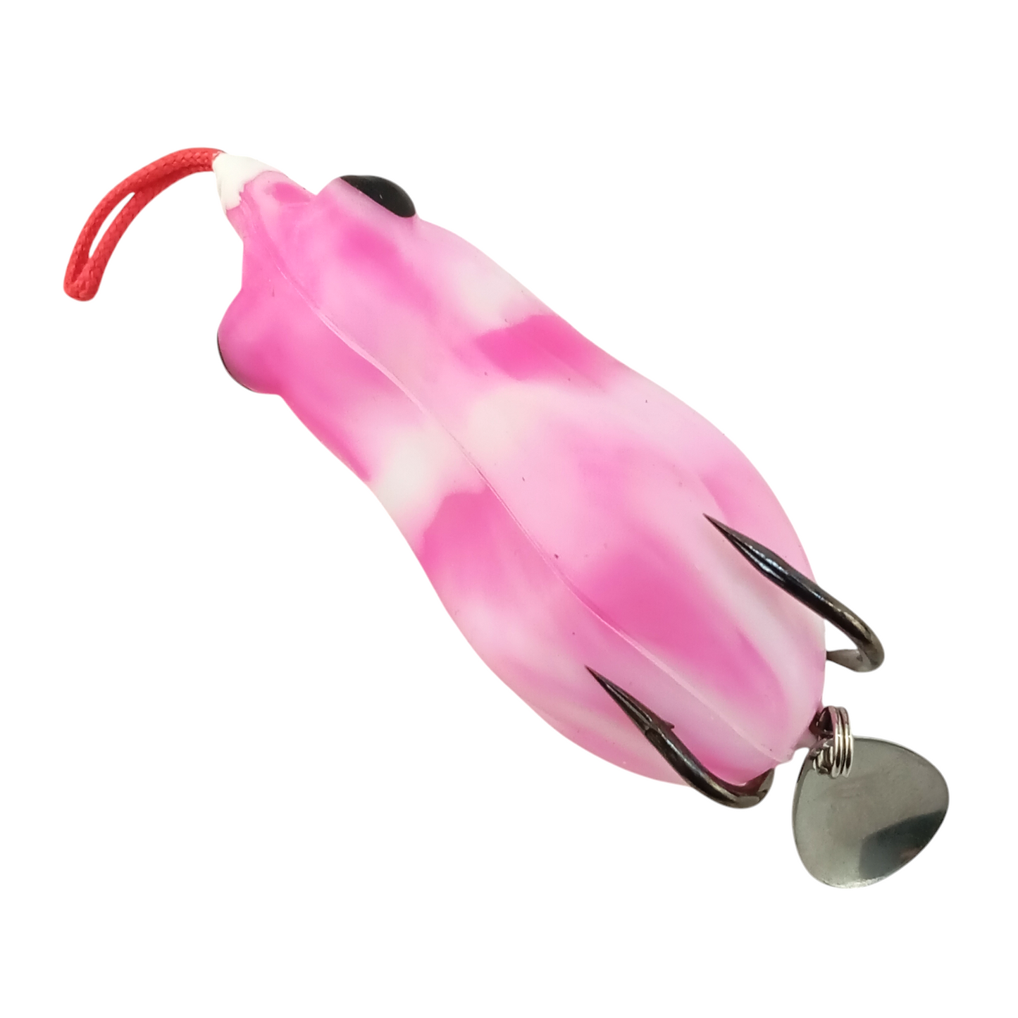 Morizo Spinner Frog Lure 13gms 6cm White Pink Close Up Image