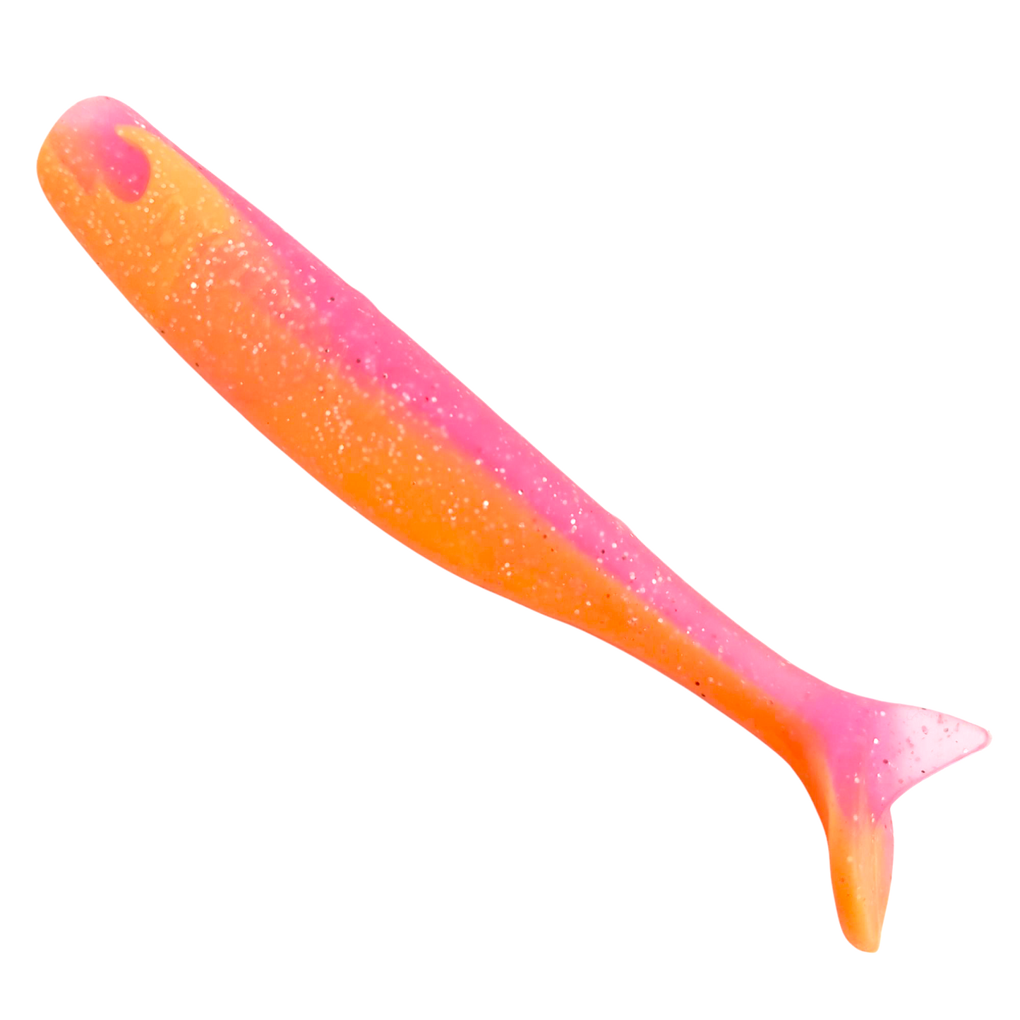 Murrvy 4inch Soft Lures Orange Pink Close Up Image