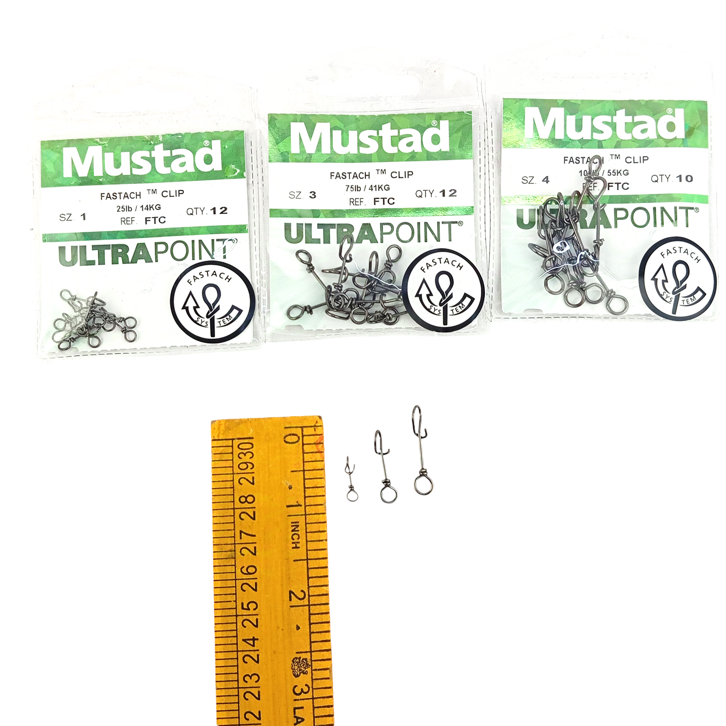 Mustad Fastach Clip Size 1-2-3 Close View