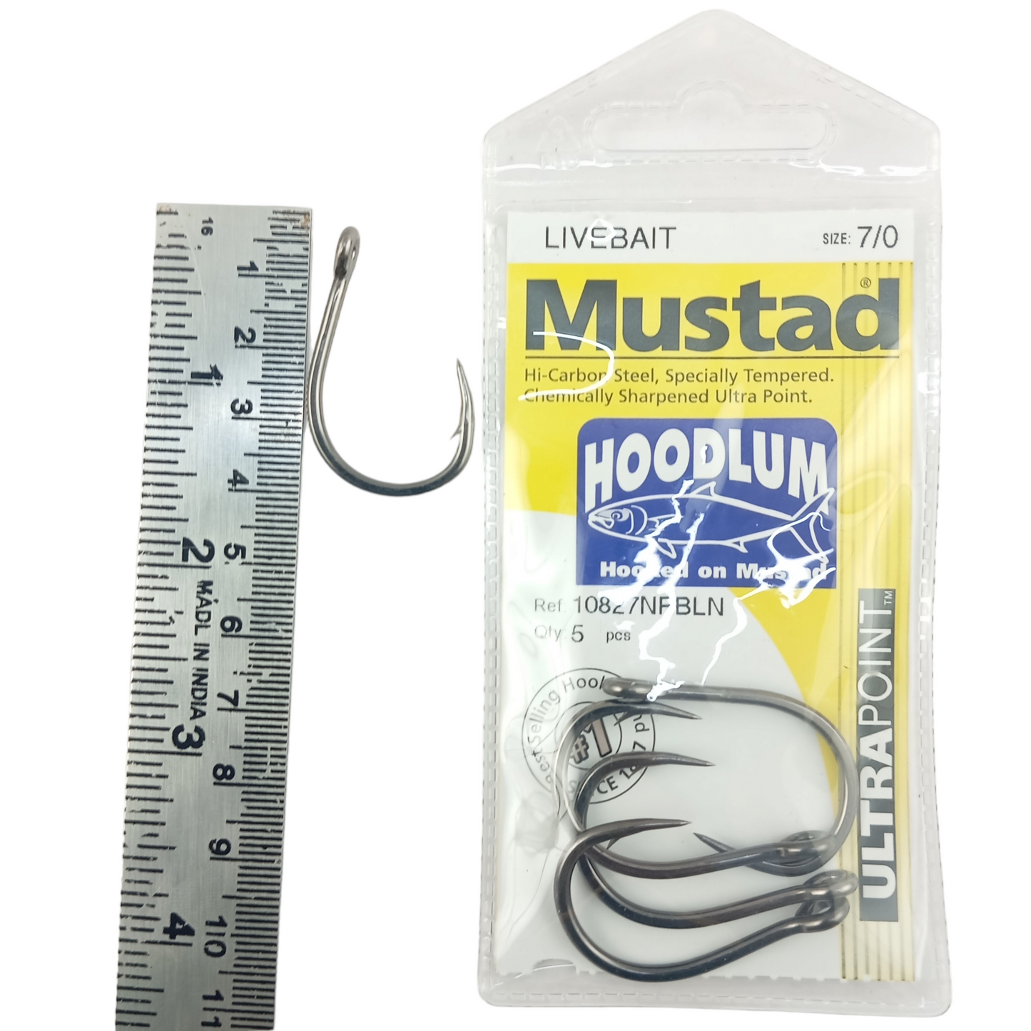 Mustad Hoodlum Live Bait Hooks 10827NPBLM - Single Piece