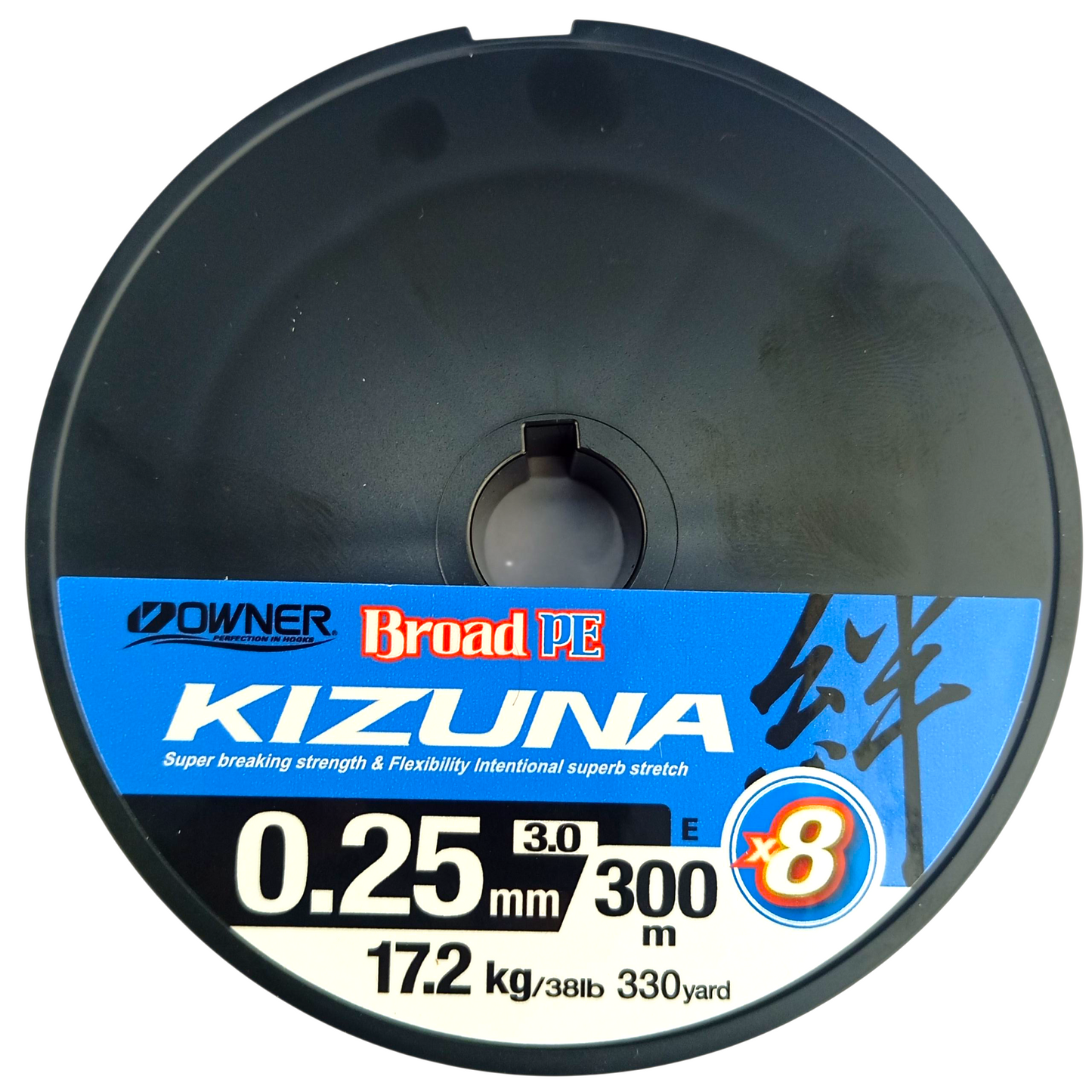 Owner Kizuna Broad PE X8 Fishing Braid Line-300m ( Multi Color)