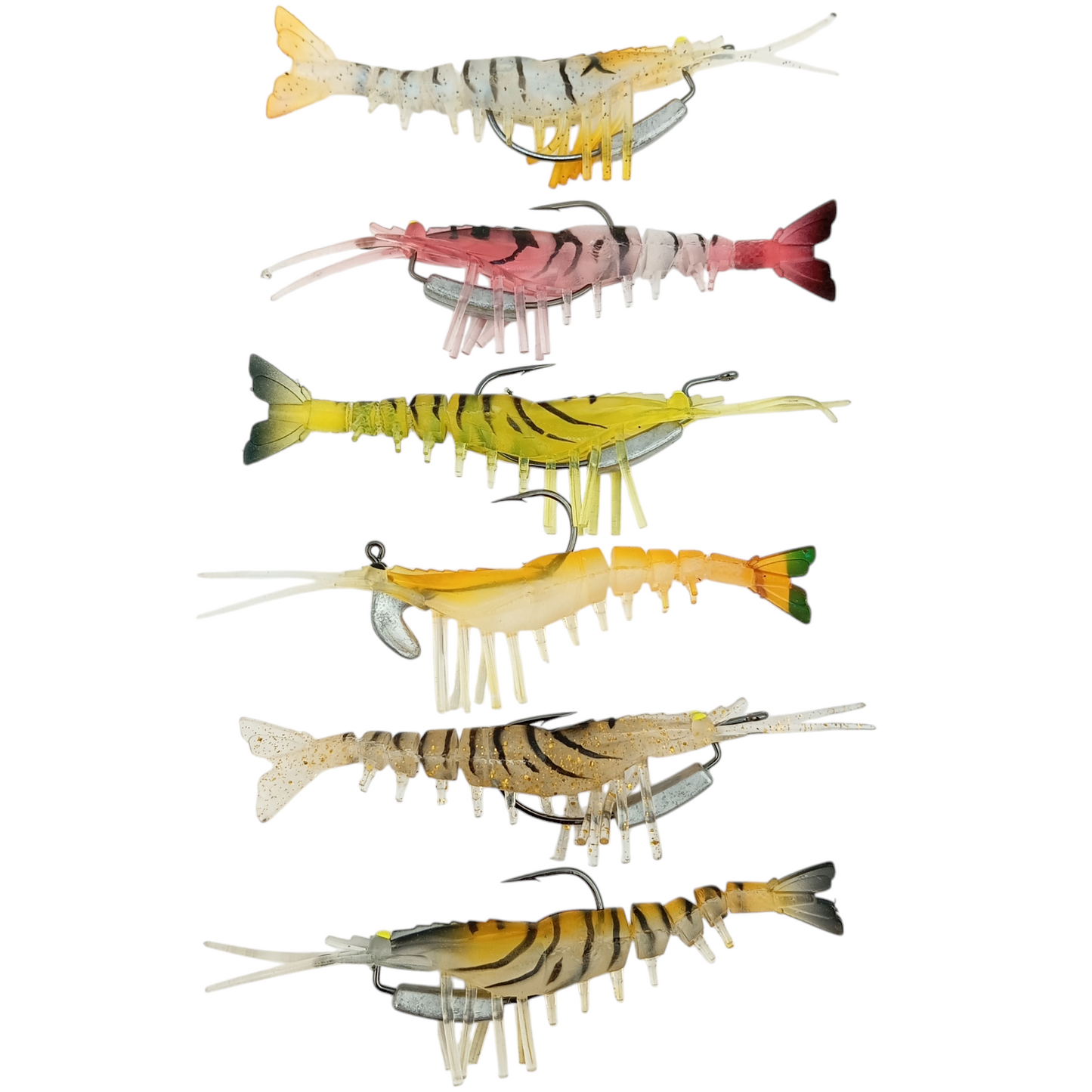 Shrimp With Worm Hooks |13cm |17gms |Fishing Lure
