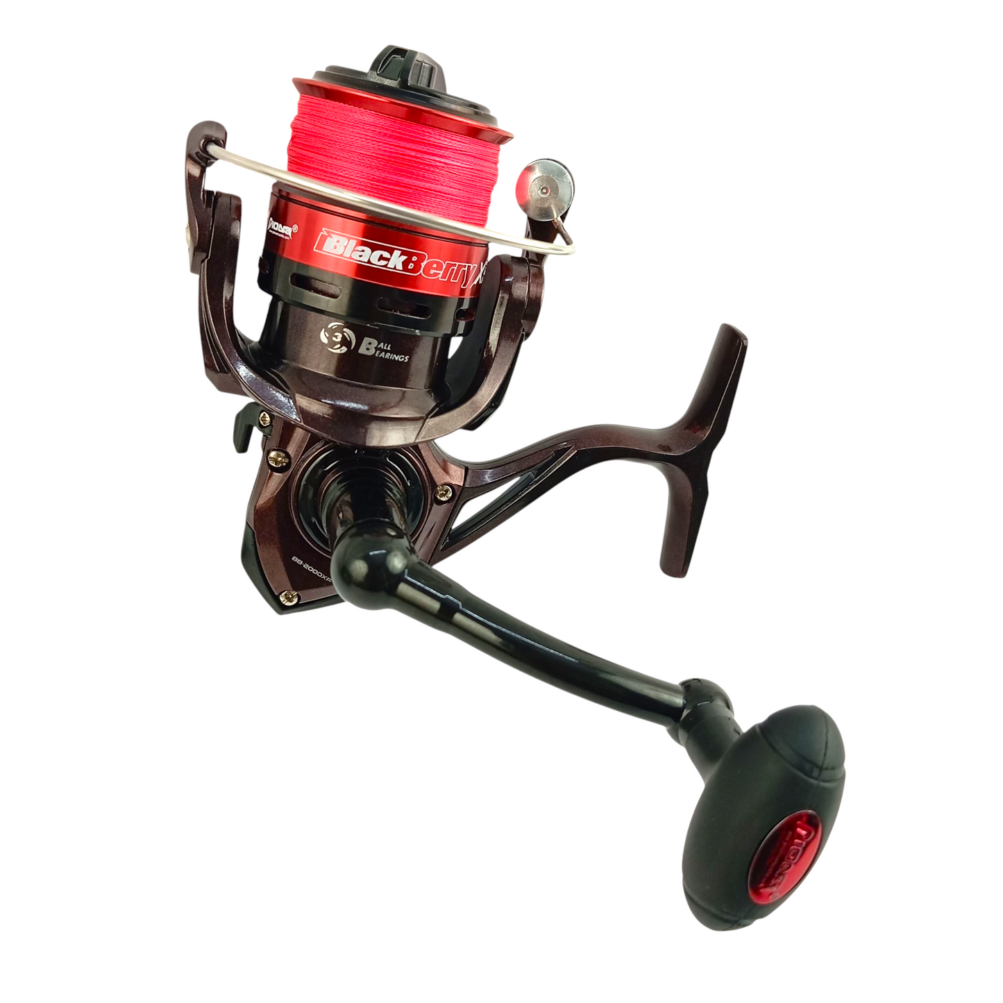 Pioneer Black Berry BB-2000Xf Spinning Fishing Reel With Braid Line -light Reel