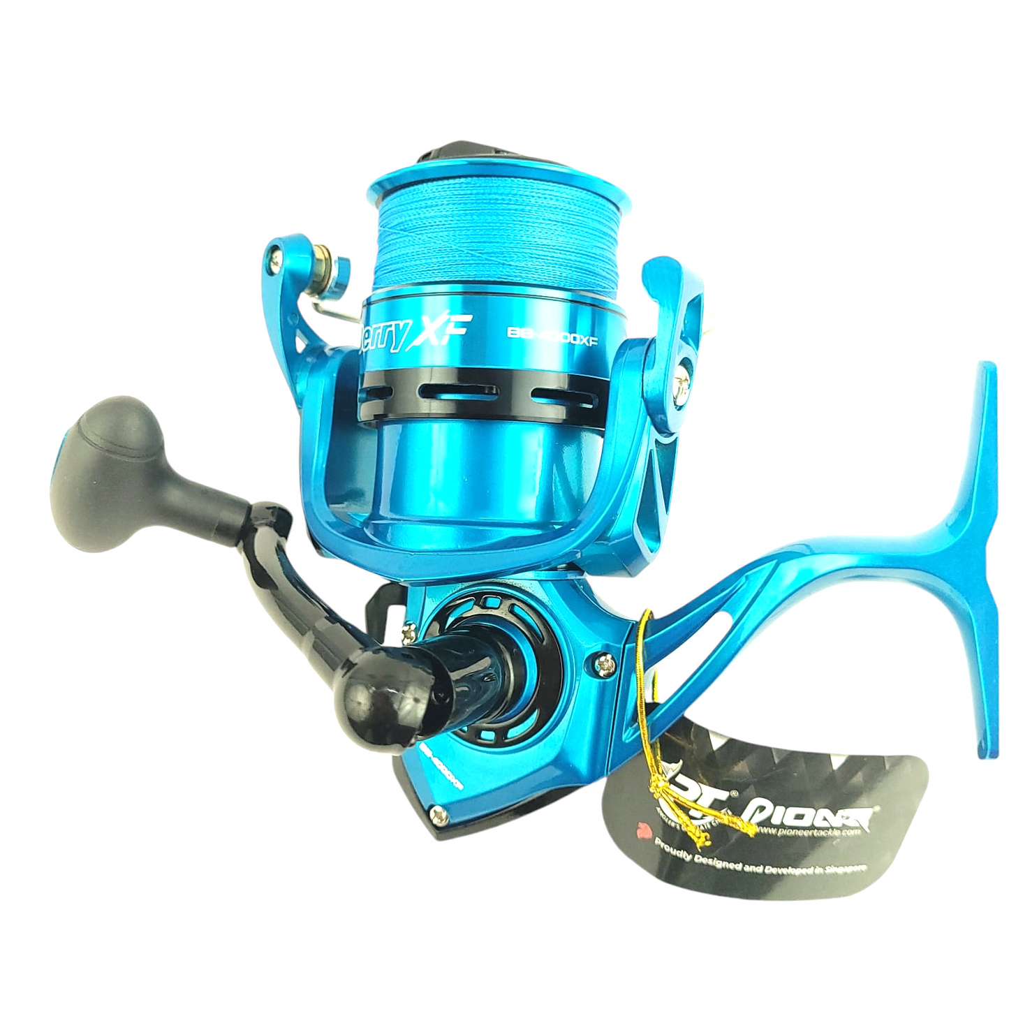 Pioneer Black Berry BB-4000XF-BB-6000XF Spinning Fishing Reel WIith Braid Line Full View