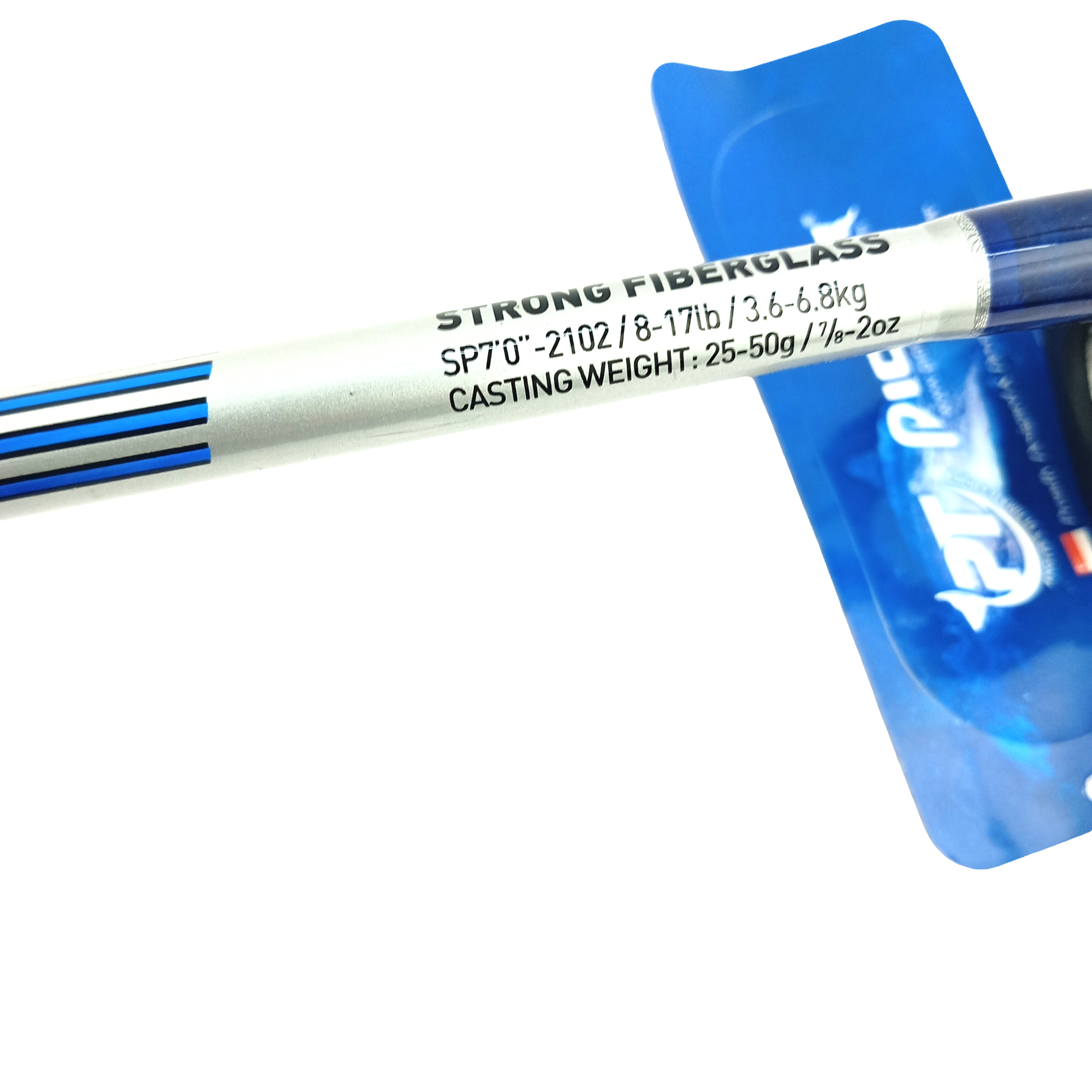 Pioneer Cruiser Strong Fiberglass 7ft Spinning Fishing Rod Close Up Image