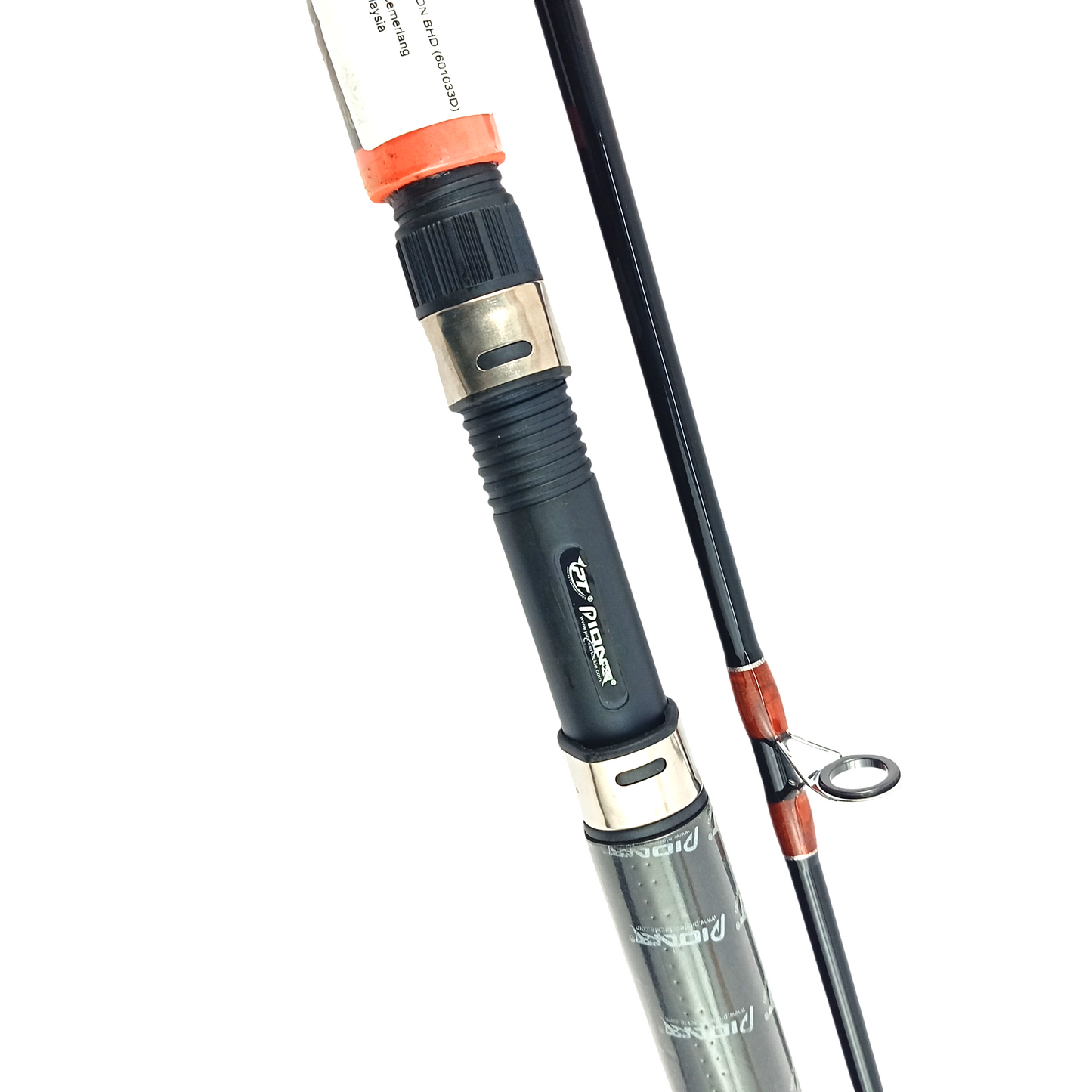 Pioneer Cruiser Strong Fiberglass 7ft Spinning Fishing Rod Reel Holder Close Up Image