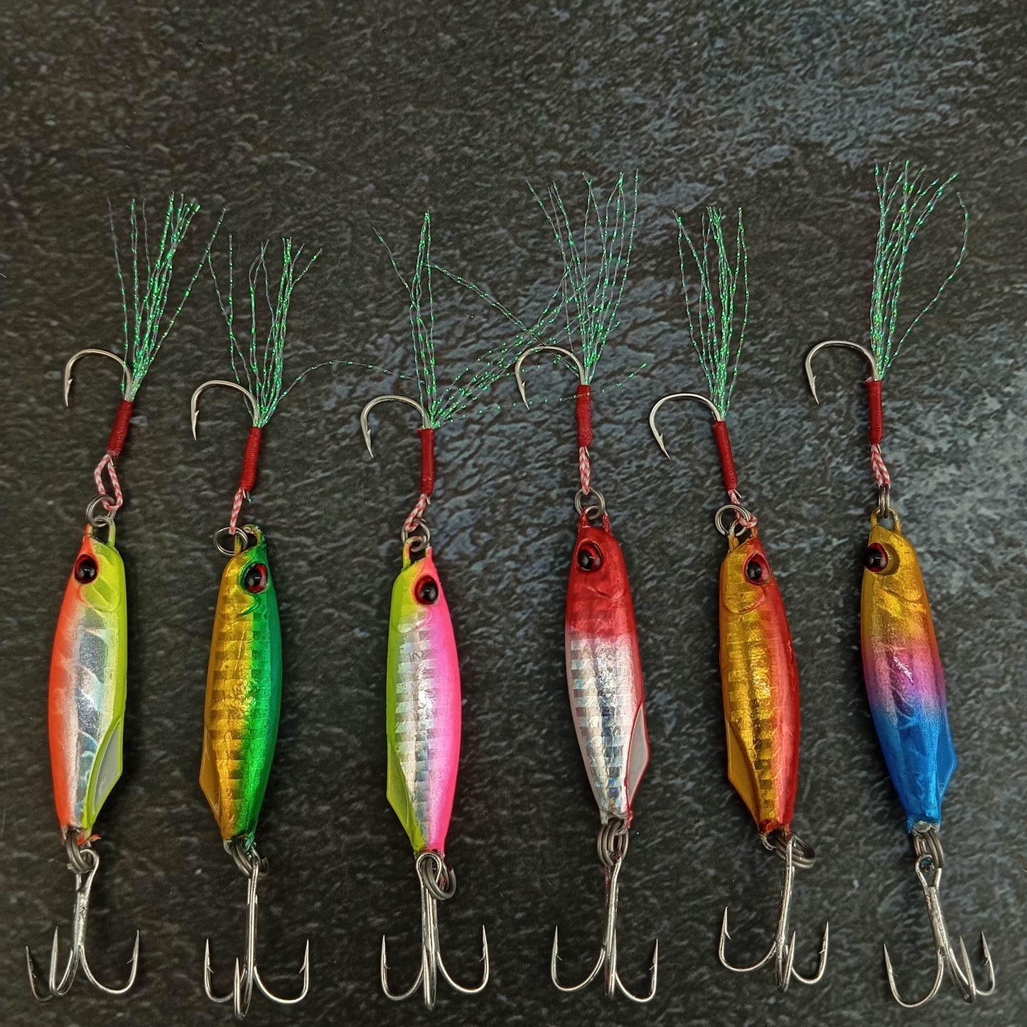 Pushpa Jigs Lure with Single Assist and Treble Hooks |30gms
