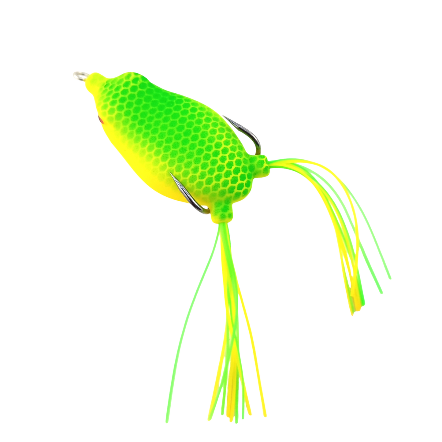 Real Froggy Fishing Frog Lure12gms 6cm Yellow Green Close Up Image