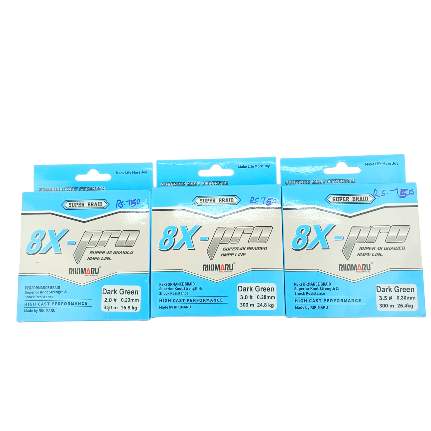 Rikimoru 8X-Pro Braided Line 300m-Spools