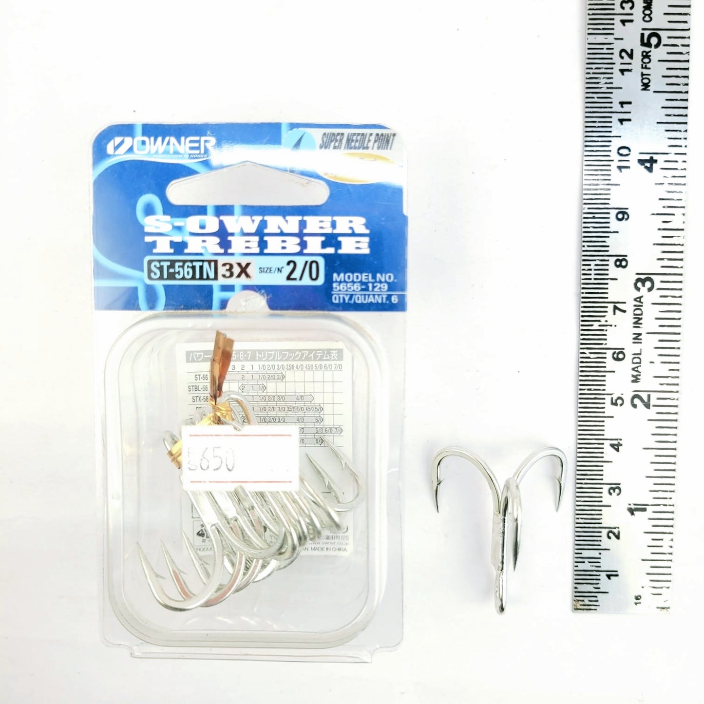 Owner 3X Treble Hook ST-56TN - Single Pc