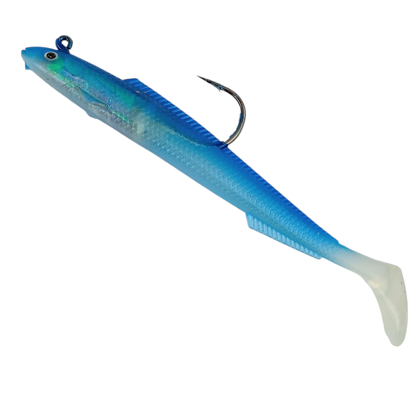 Soft Rubber Lure With Lead 15Cm 30gms Blue Close Up Image