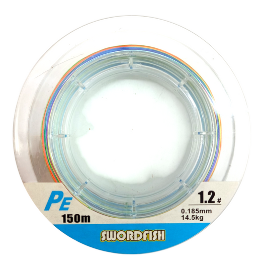 Swordfish X8 PE Multi Color Braided Line -150m Spools