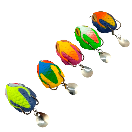 Thai Soft Imitation Frog Lure With Spinner |7gms|3.5cm
