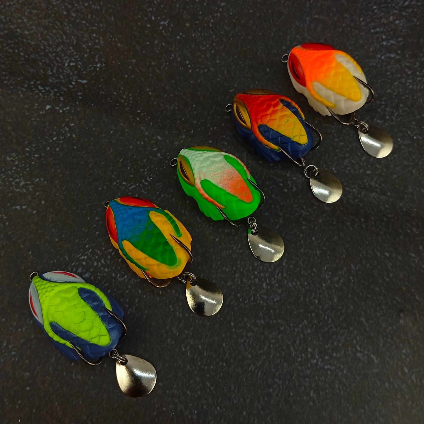 Thai Soft Imitation Frog Lure With Spinner |7gms|3.5cm