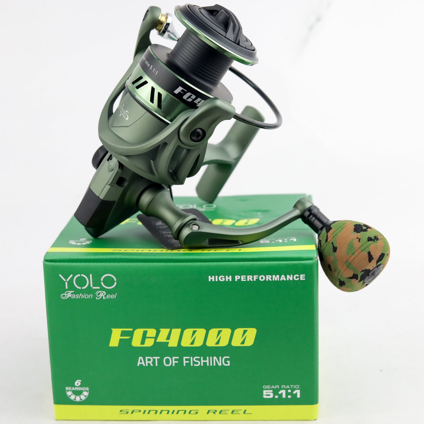 Yolo FC4000 - FC5000 Spinning Fishing Reel | 7Kg Drag | Aluminum Handle | EVA Knob