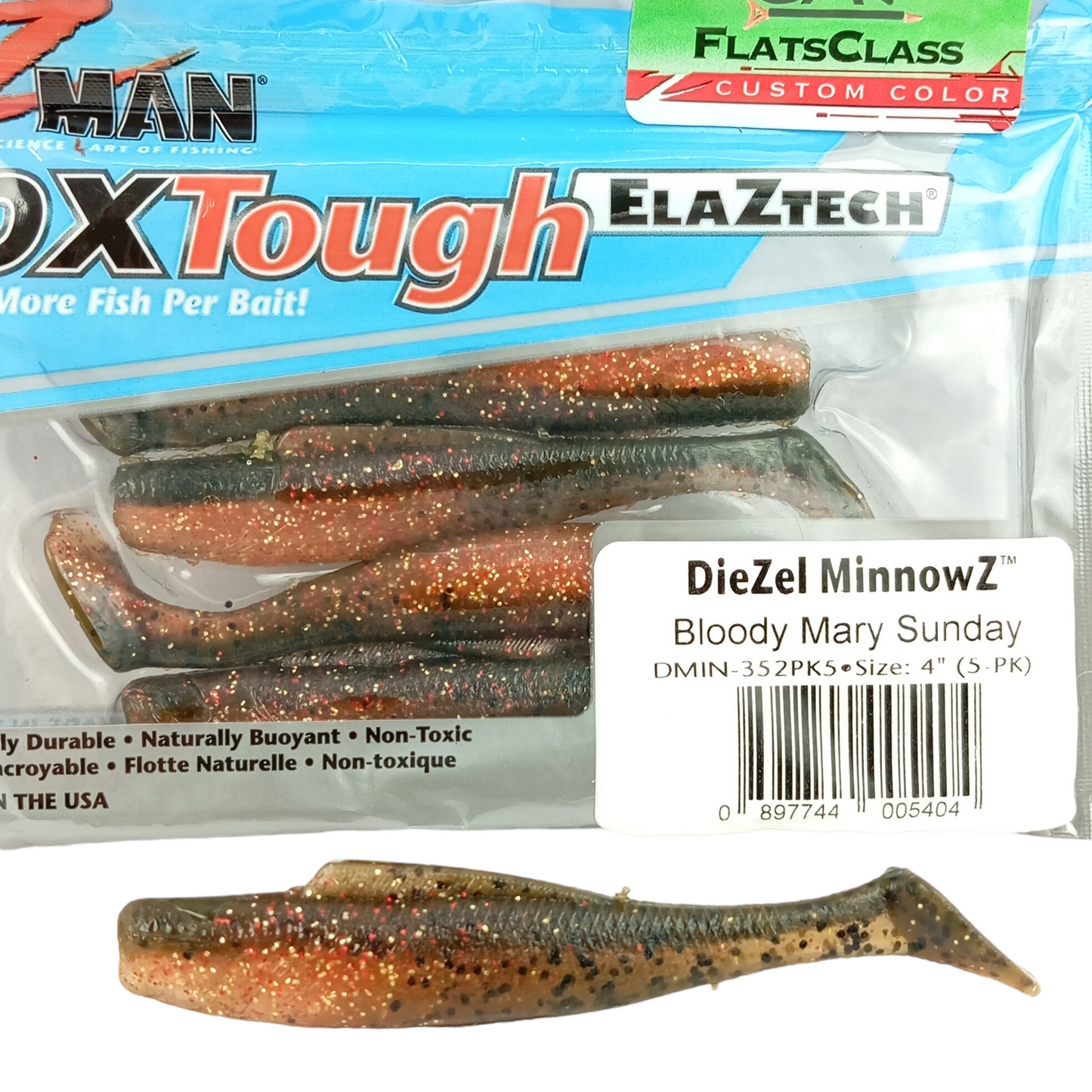 Z Man DieZel MinnowZ Size-4 Bloody Mary Sunday Close up Image