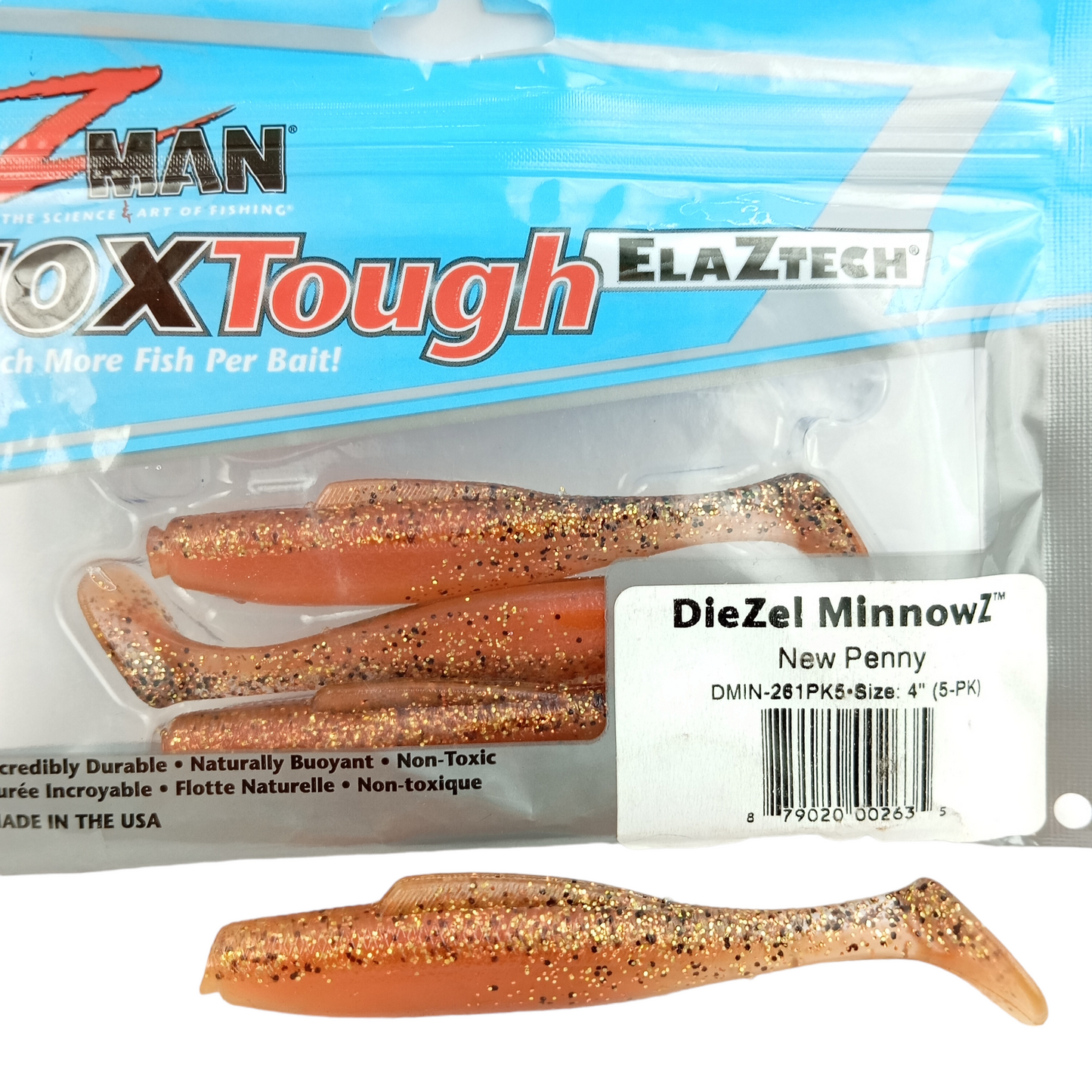 Z Man DieZel MinnowZ Size-4 New Penny Single Image