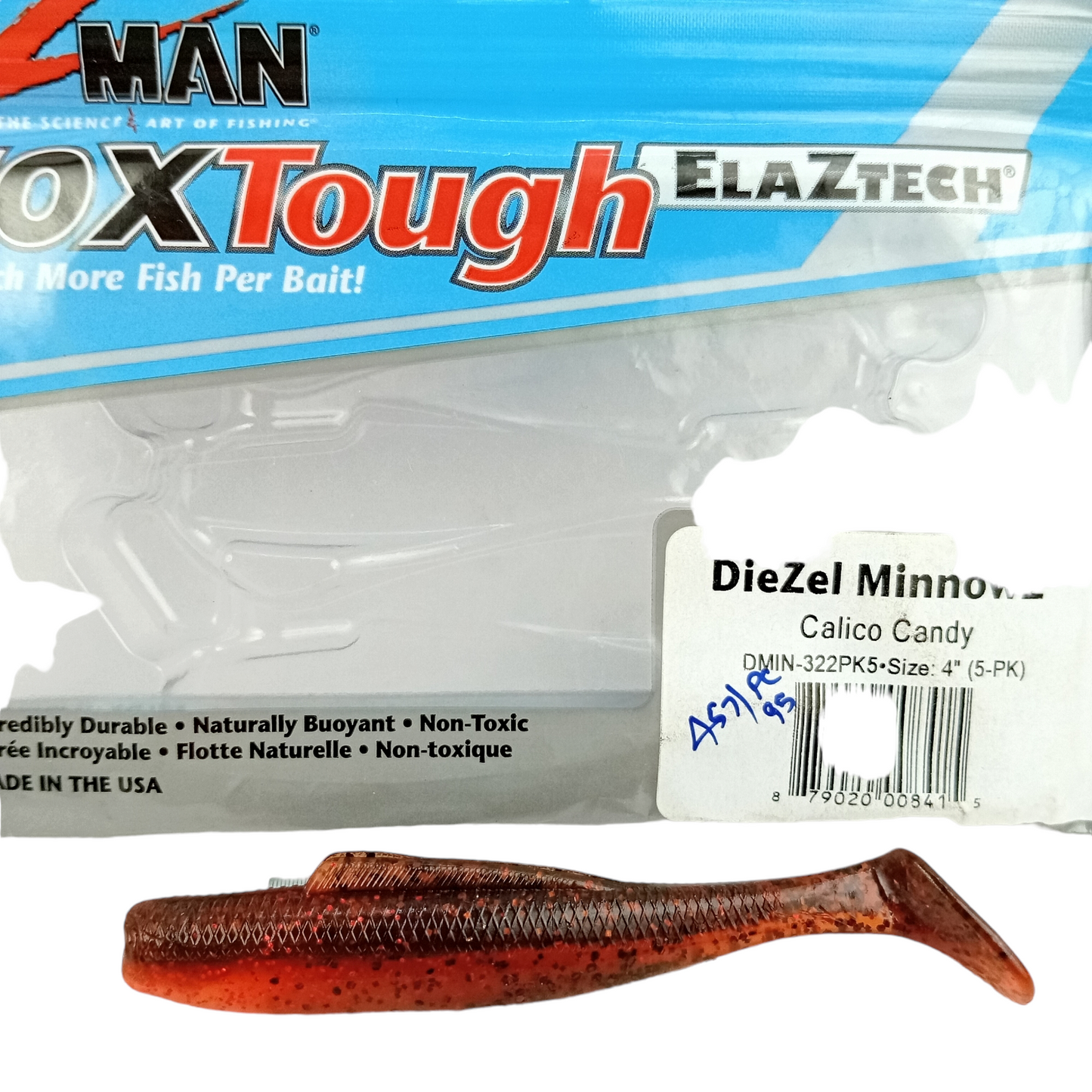 Z Man DieZel MinnowZ Size-4 Single Image Calico Candy