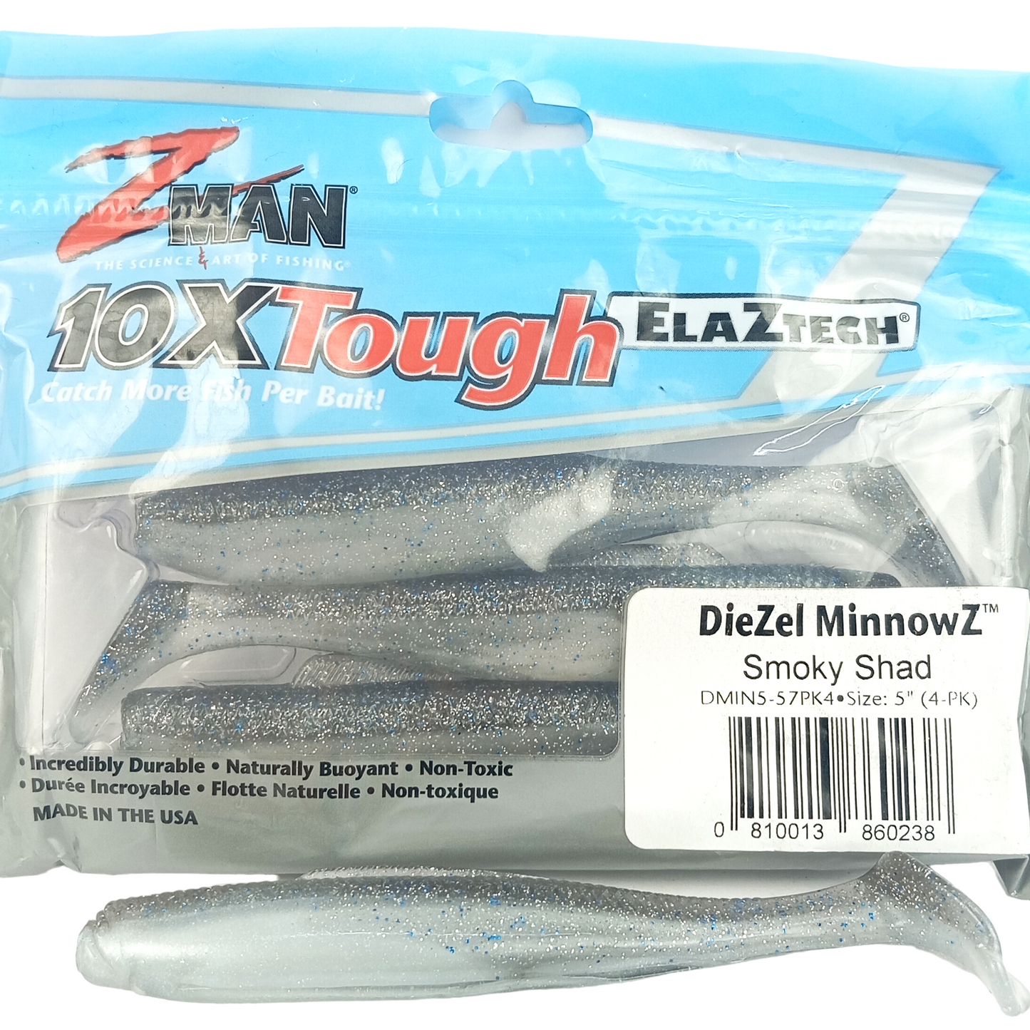 Z Man DieZel MinnowZ Size-5 Smoky Shad Single Image