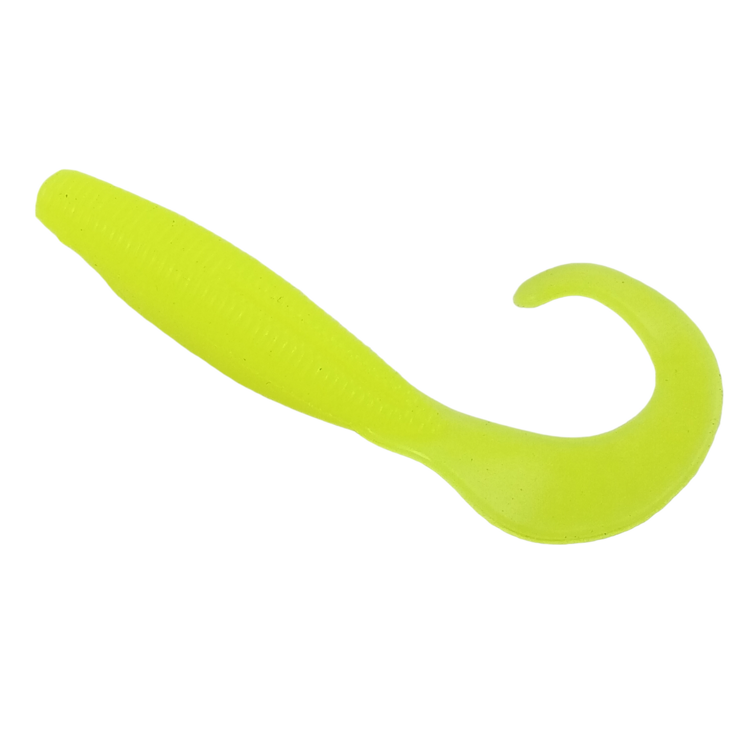 Z Man SteakZ Curly TailZ Size-4 Curly Tail-Hot Chartreuse Close Up Image